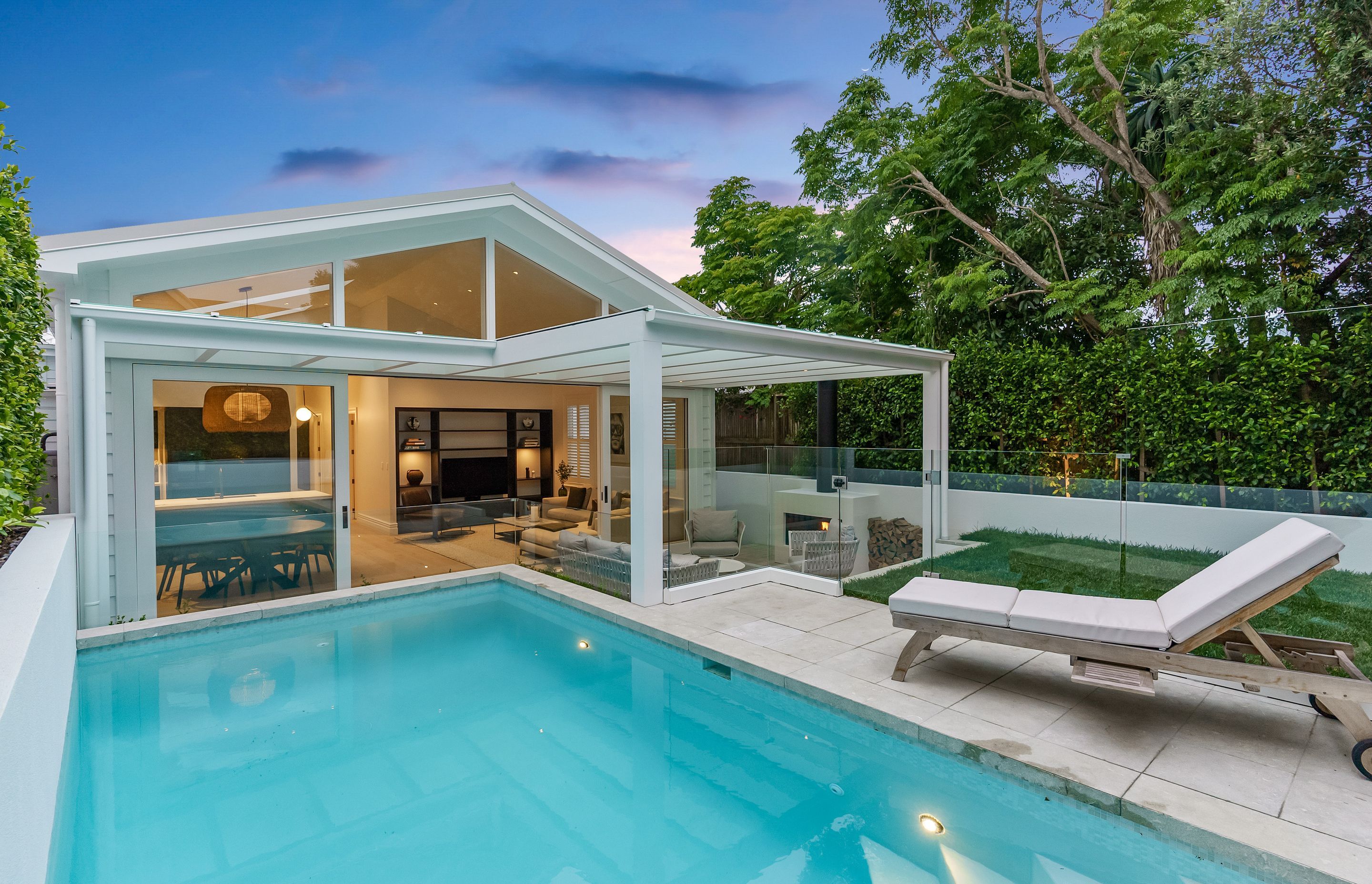 A villa restoration and extension in St Mary's Bay includes a new outdoor entertainment space and pool installed by Wrightson Construction.