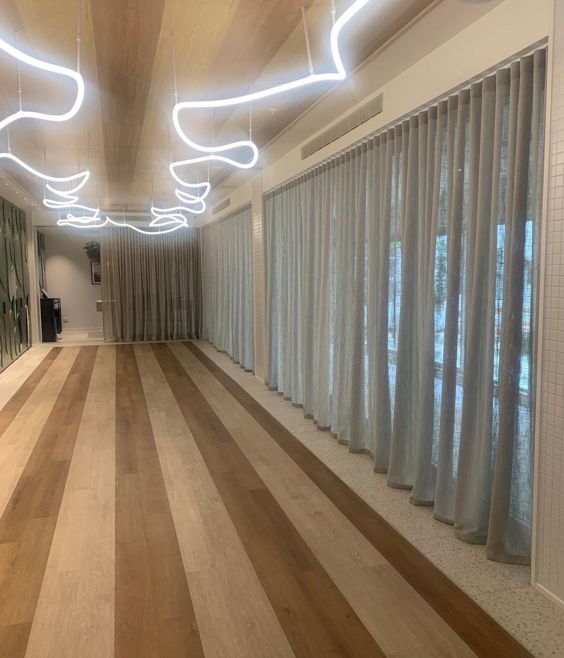 In the interior, curtains can now be fully automated.