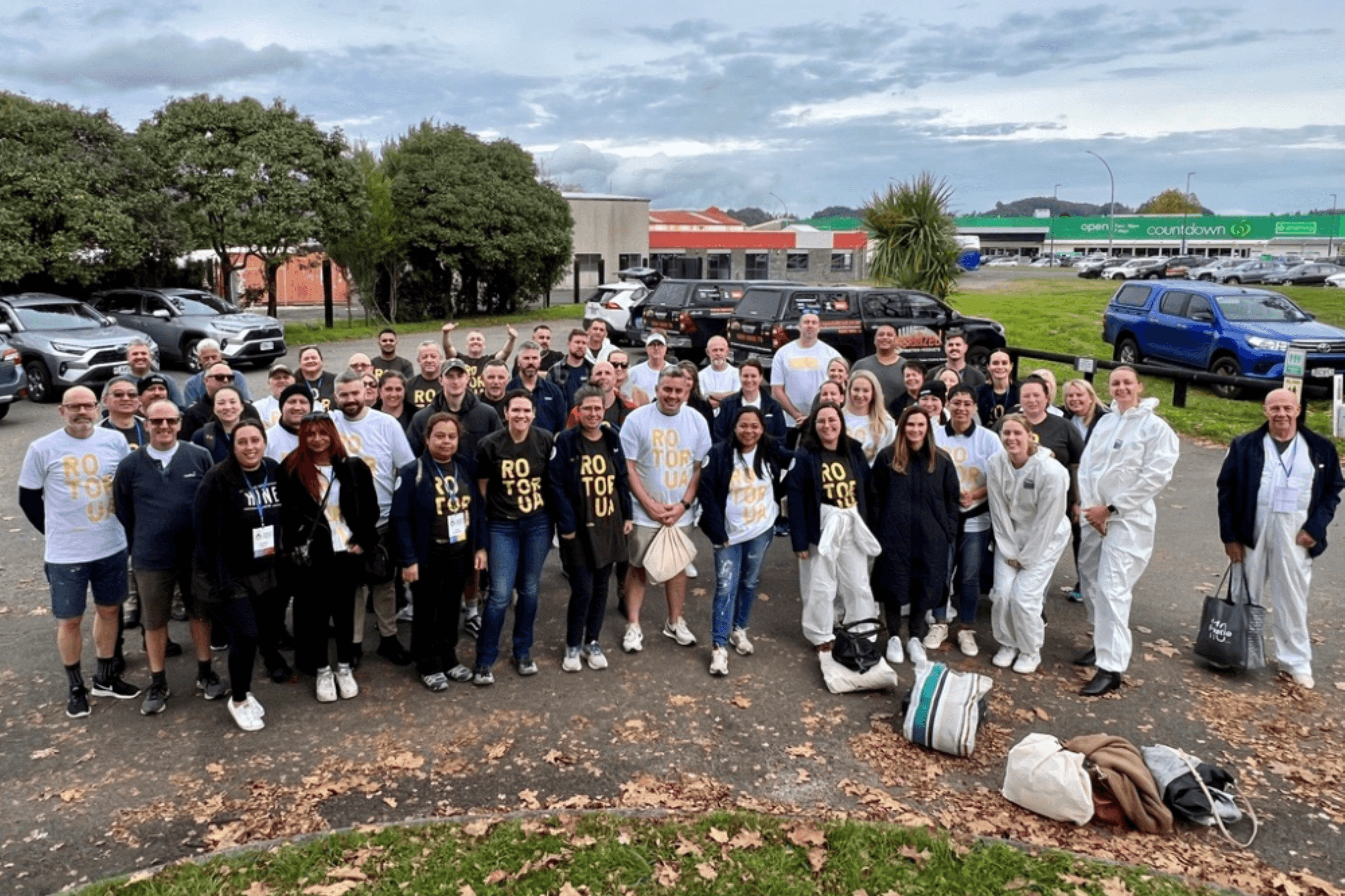 A recent Dulux team conferences involved painting the Rotorua Youth Centre, Pukehangi alleyway, and Te Pākarito Kohanga deck.
