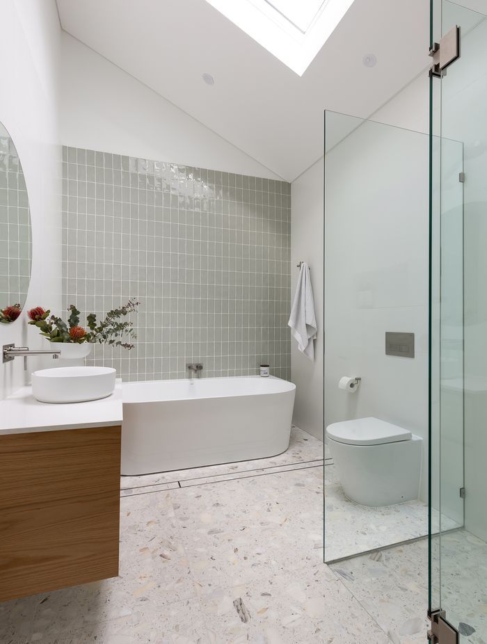 Milu Odourless in-wall cistern, pans and flushplates feature in Allambie residence By ViewThru and Christina Prescott design.