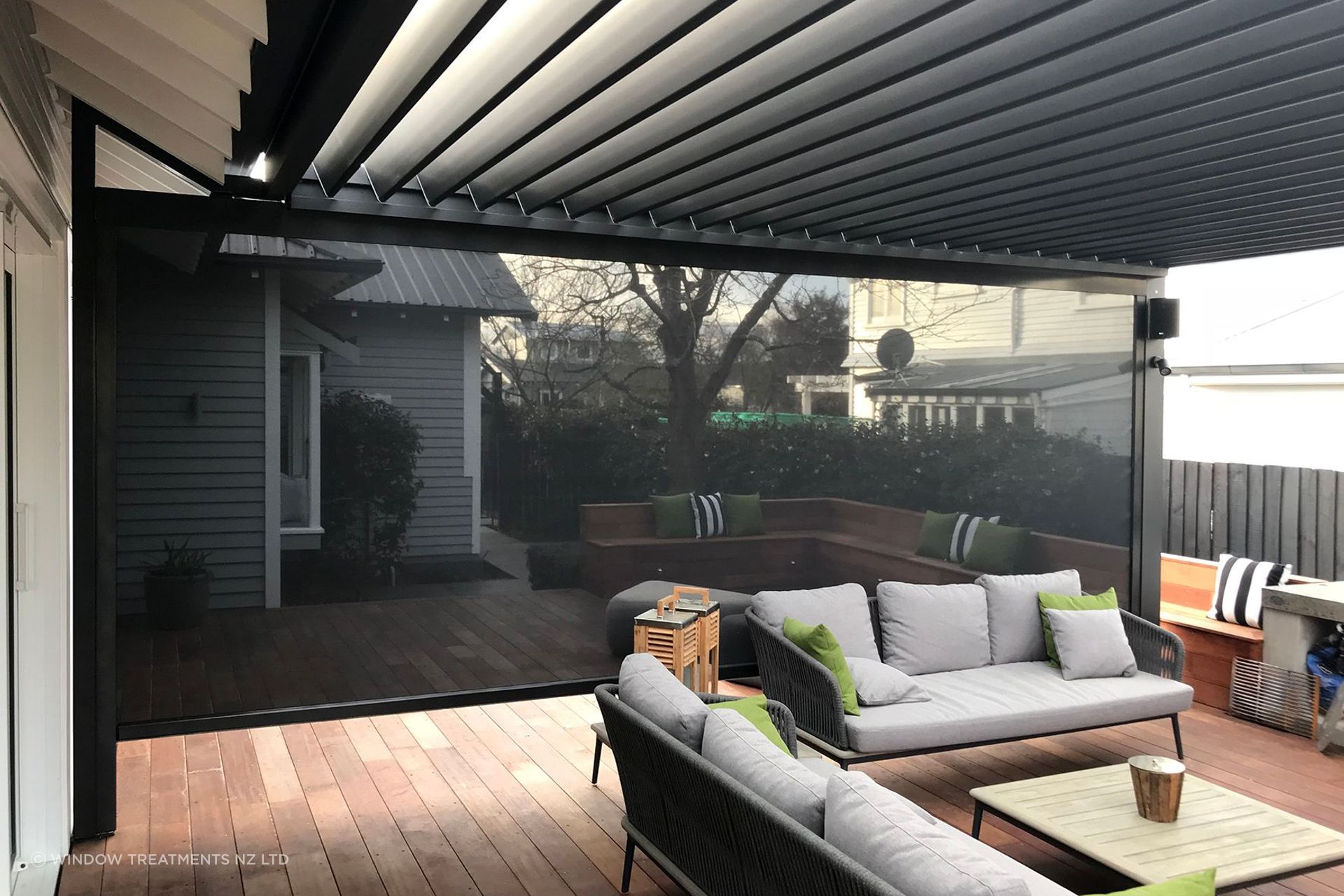 Motorised options like Securo® Max Roller Blind add superior convenience and more to an outdoor living space