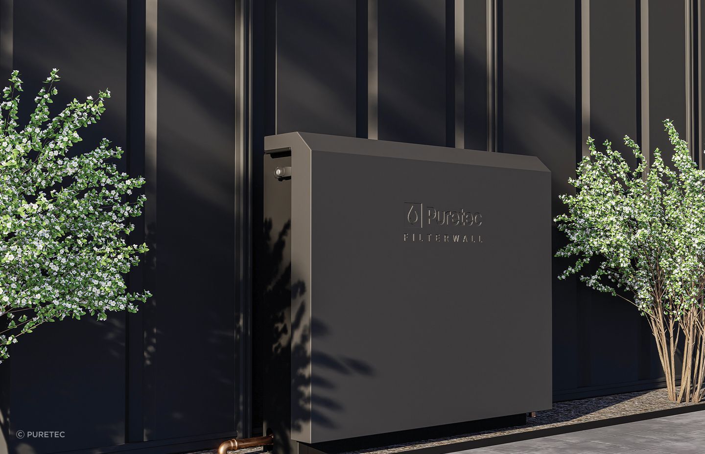 Improve the water within your home with the FilterWall-F6-CC, a state-of-the-art 3-stage filtration system that seamlessly integrates chlorine and sediment filtration with ScaleProtect technology to combat scale build-up within your living space.