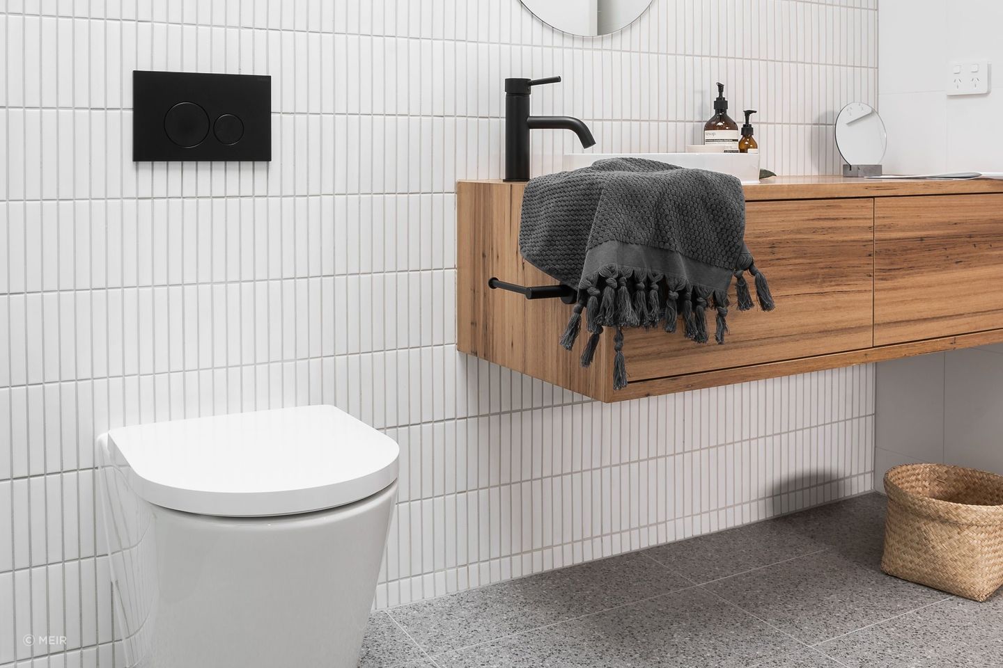 Dual flush toilets are an eco-friendly choice for modern bathrooms. Featured product: Sigma 21 Dual Flush Plate.