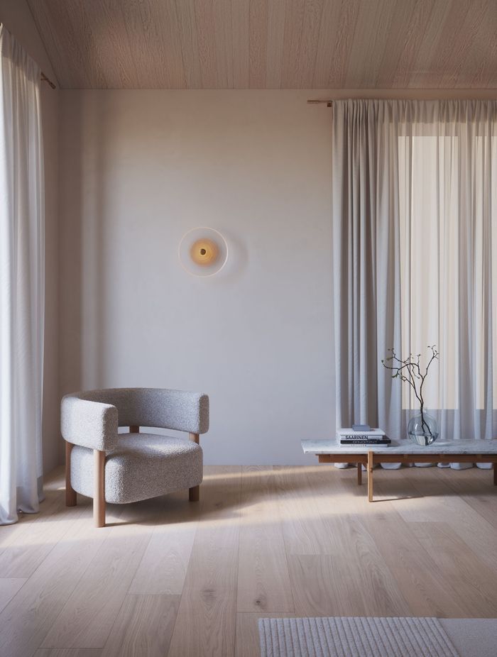 The Forté Indus Mojave Prime engineered wood floor as it looks when installed.