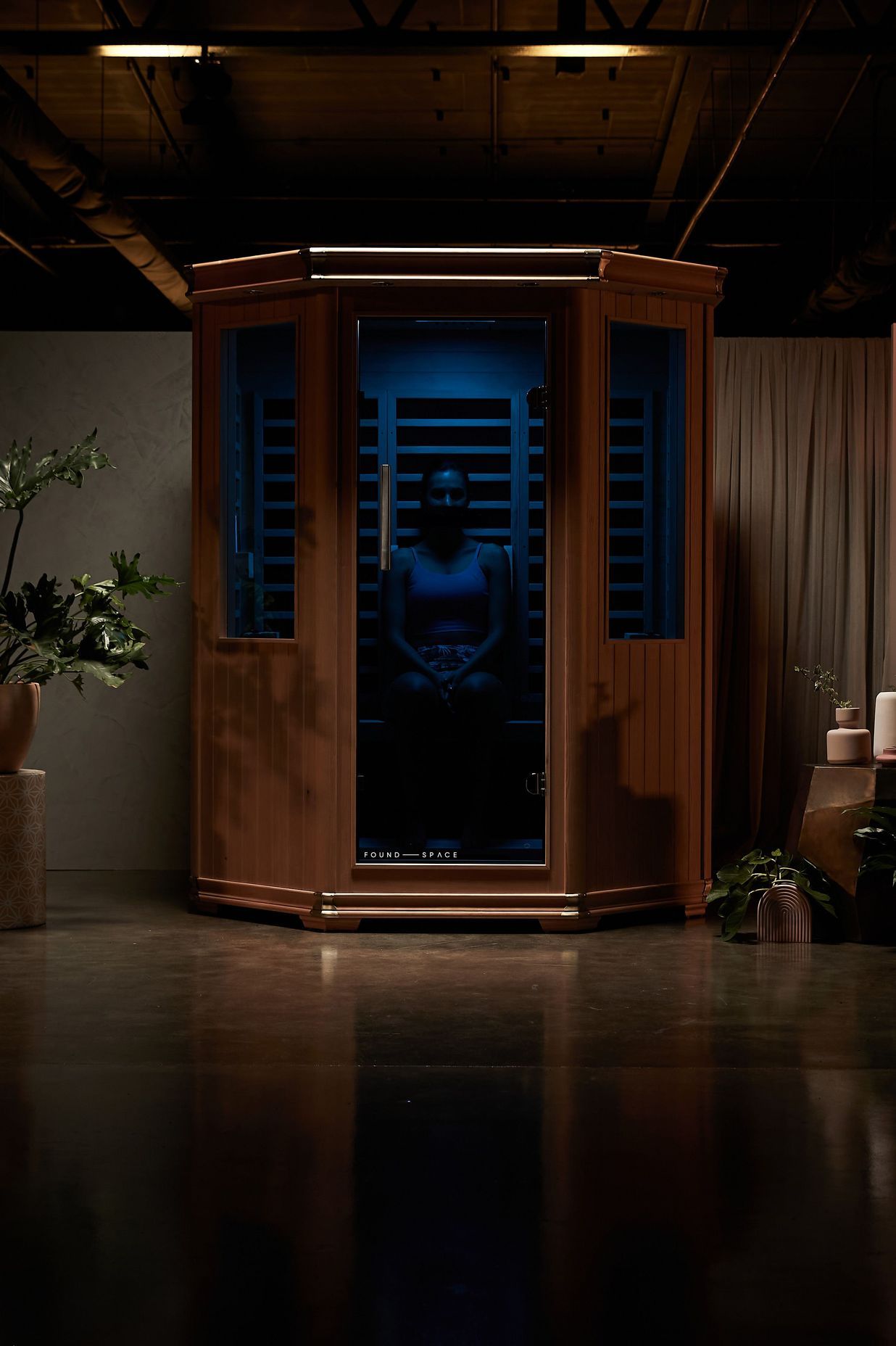 The Premium sauna from Found Space is a luxury experience with a tech interface.