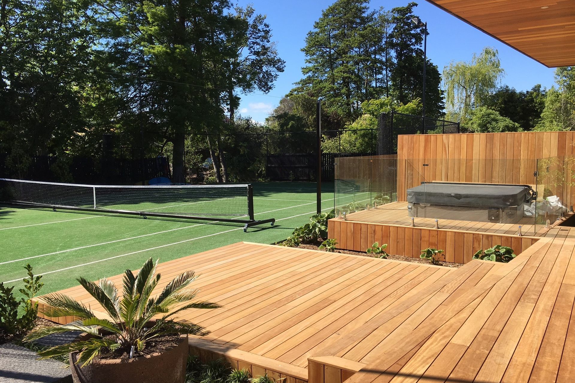 The consistent colouring offered by Garapa Hardwood Decking like this by Timberline make it a popular choice for modern homes