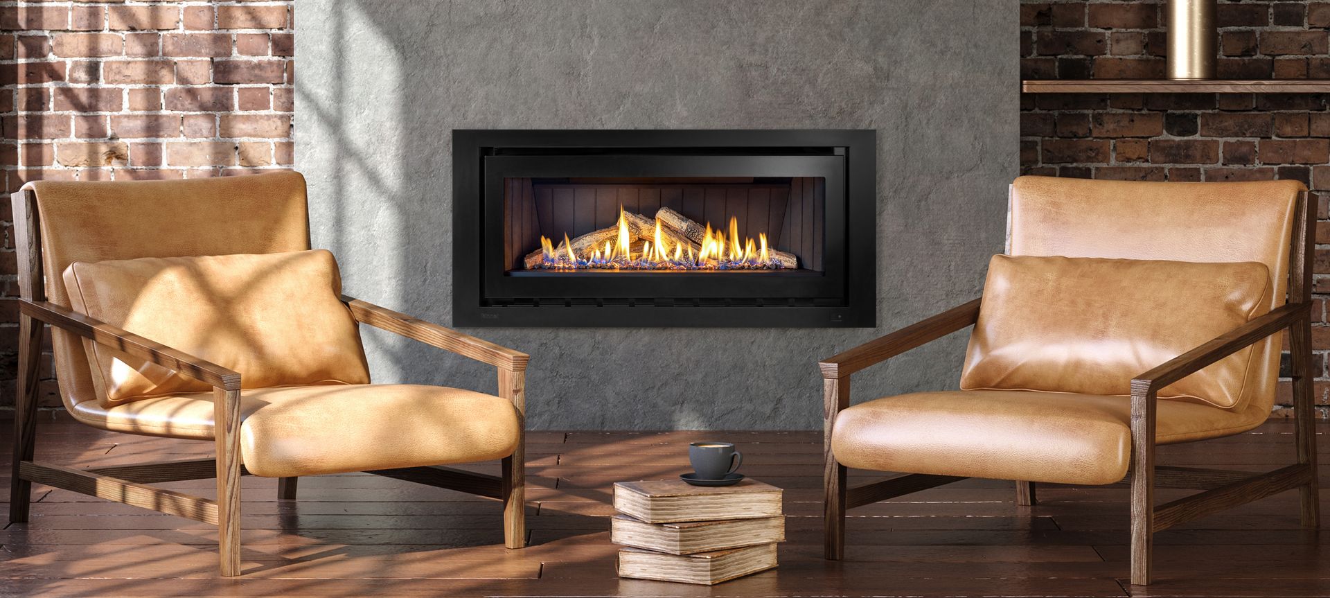 Evolve 1253 Plus Inbuilt Gas Fireplace by Rinnai.