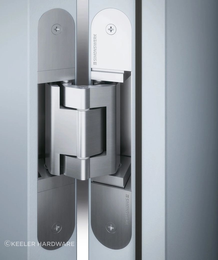 Halliday & Baillie Tectus Concealed Hinge in Silver Matt