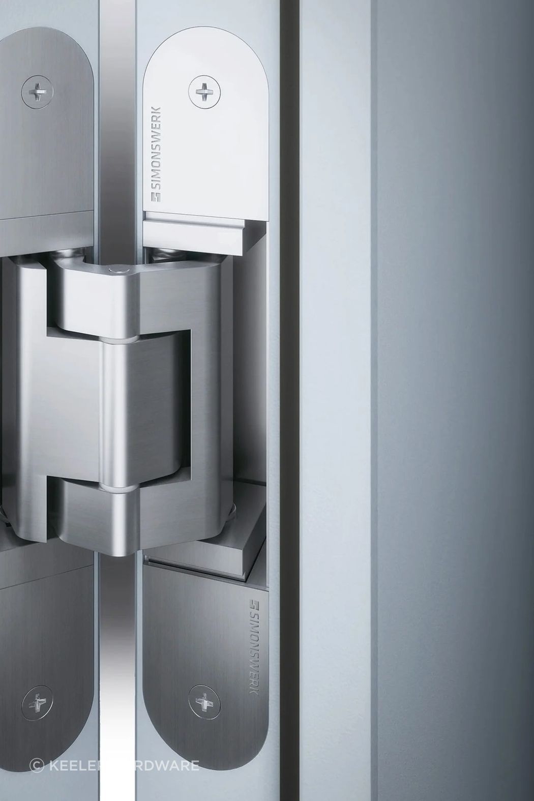 Halliday &amp; Baillie Tectus Concealed Hinge in Silver Matt