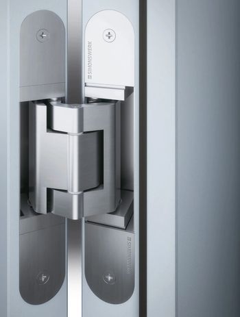 Halliday & Baillie Tectus Concealed Hinge in Silver Matt