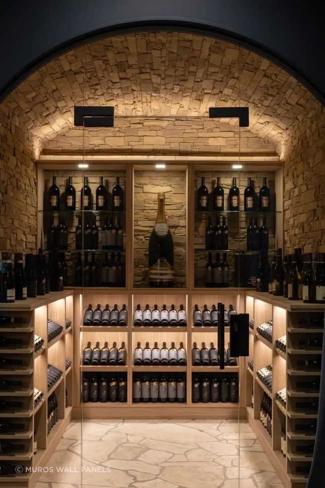 A private wine cellar interior by designers Little & Fox for Pask Winery in Hawke’s Bay, to showcase their award-winning wines.