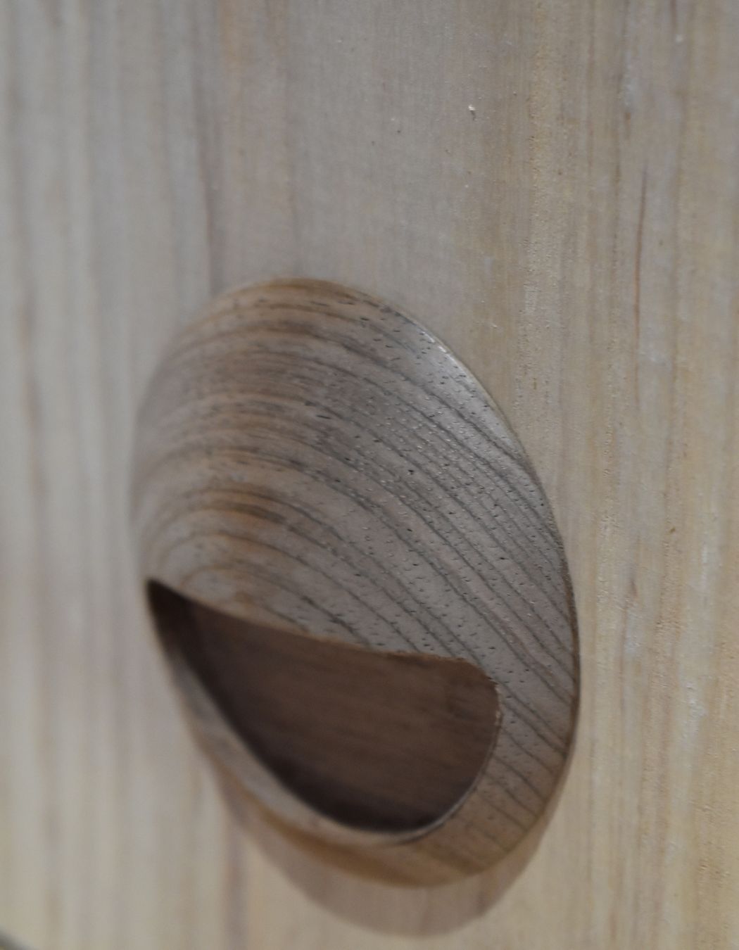 The inset pull are a recessed handle fixed within a mortised cavity that allows fingertips to pull the door outward