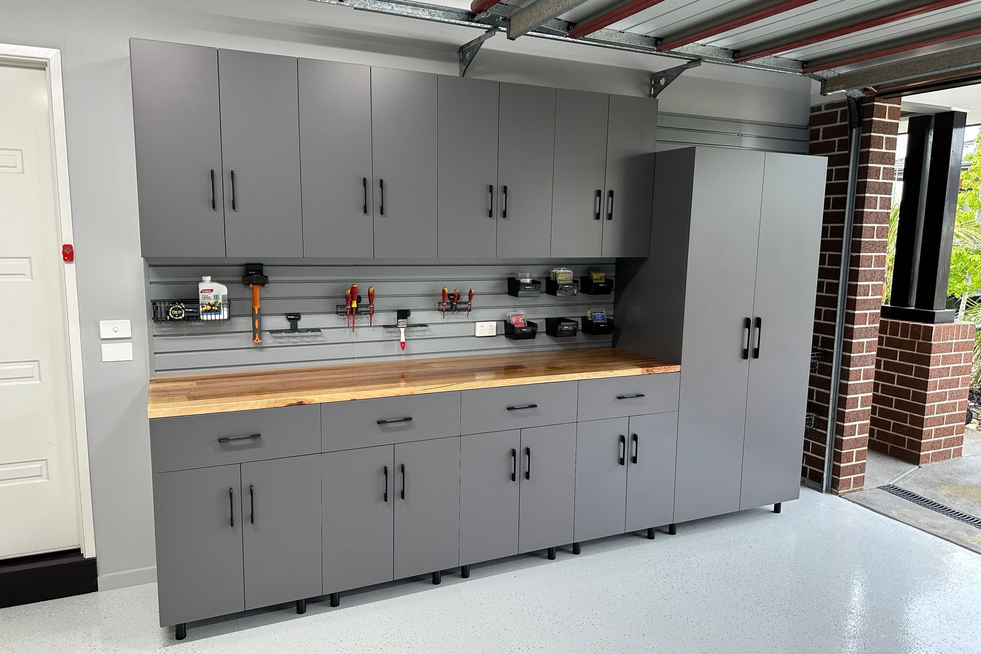 GarageSmart's system means everything can be stored tidily out of the way.