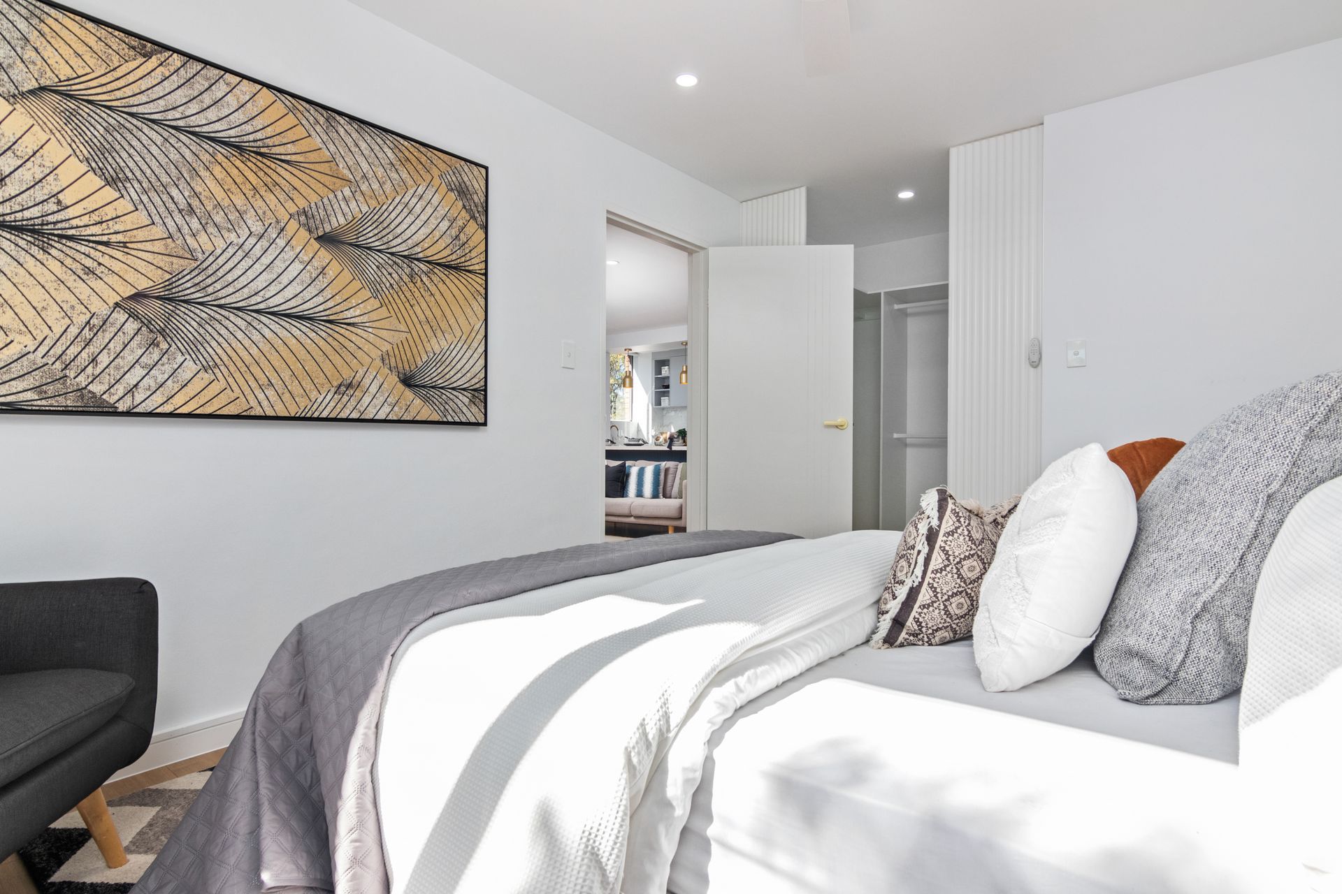 Mutilple textures used to create a cosy atmosphere name the Kensington
By Renovate Today