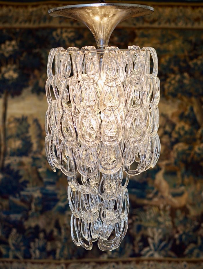 An vintage Murano glass chandelier from Baran de Bordeaux.