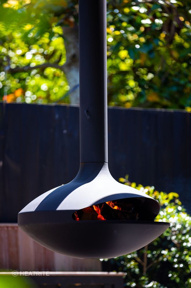 The Aurora Aether from Heatrite was installed in this Palmerston North project, with a custom made bracket designed so it could hang from the louvre roof structure.