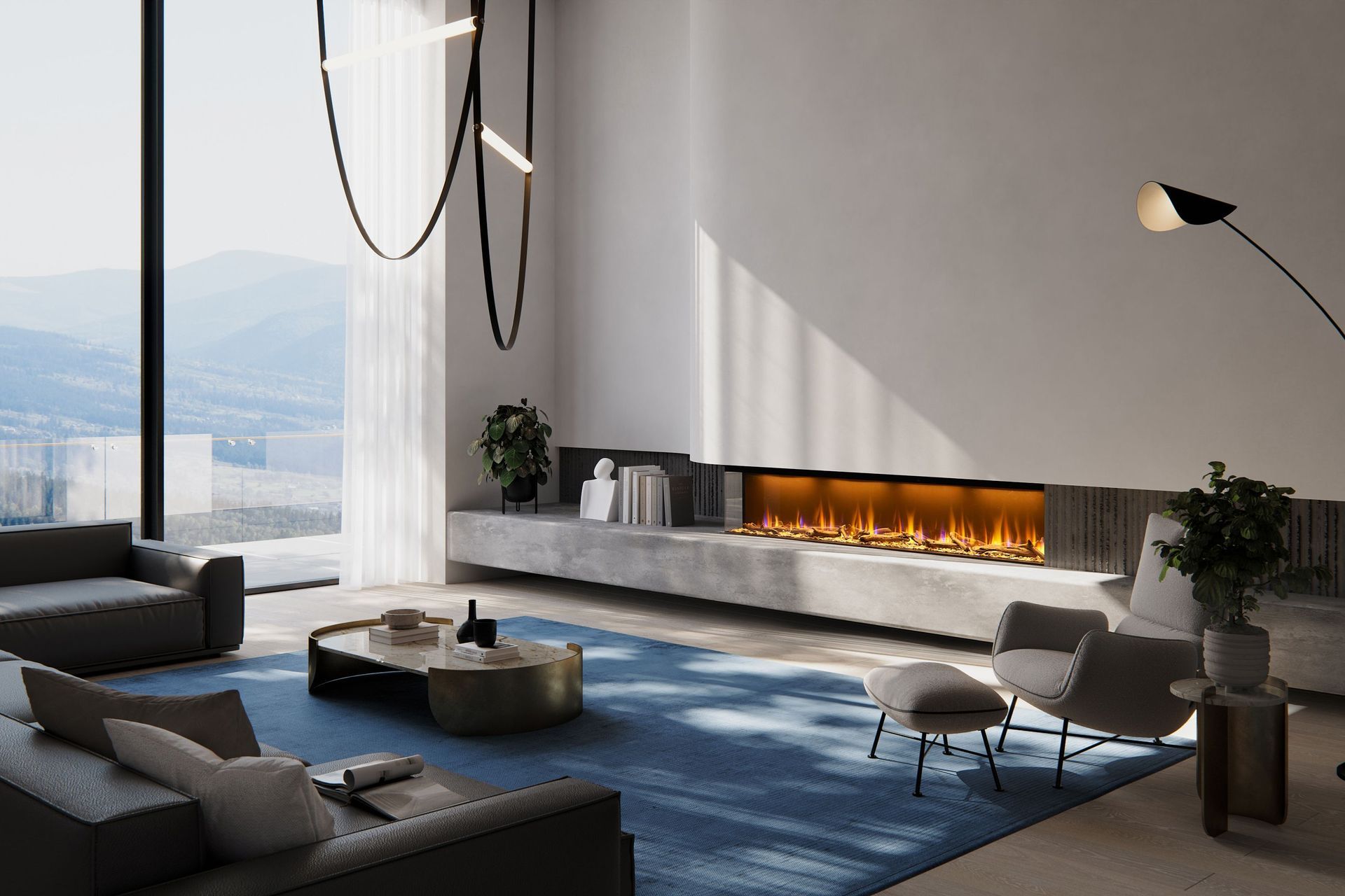 You can personalise the fireplace with distinct media bed options and flame colours to reflect a unique style.