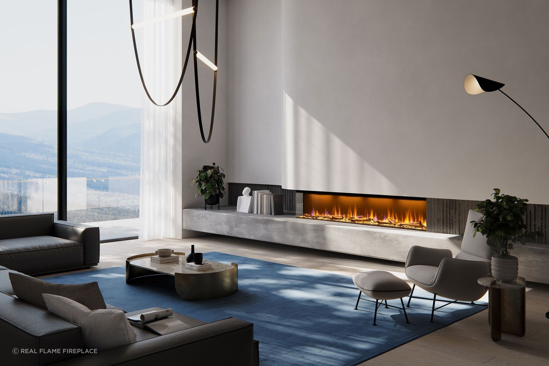  You can personalise the fireplace with distinct media bed options and flame colours to reflect a unique style.