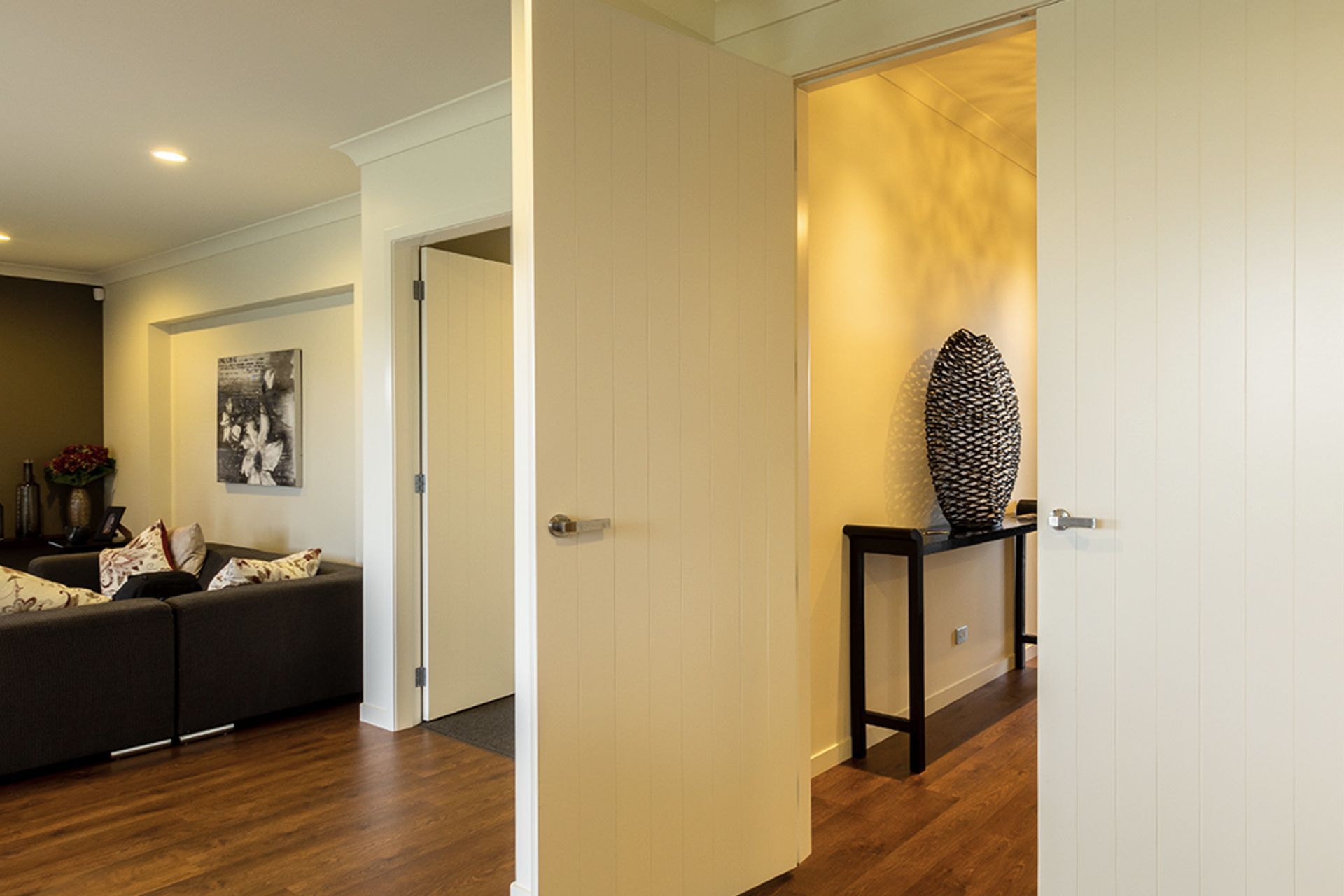 A large door can act as a statement piece.