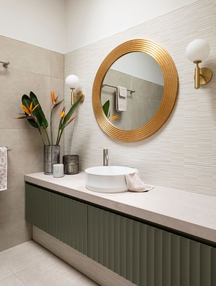 A luxury mirror on full display. Featured project: The Stanley by Indulge Renovations