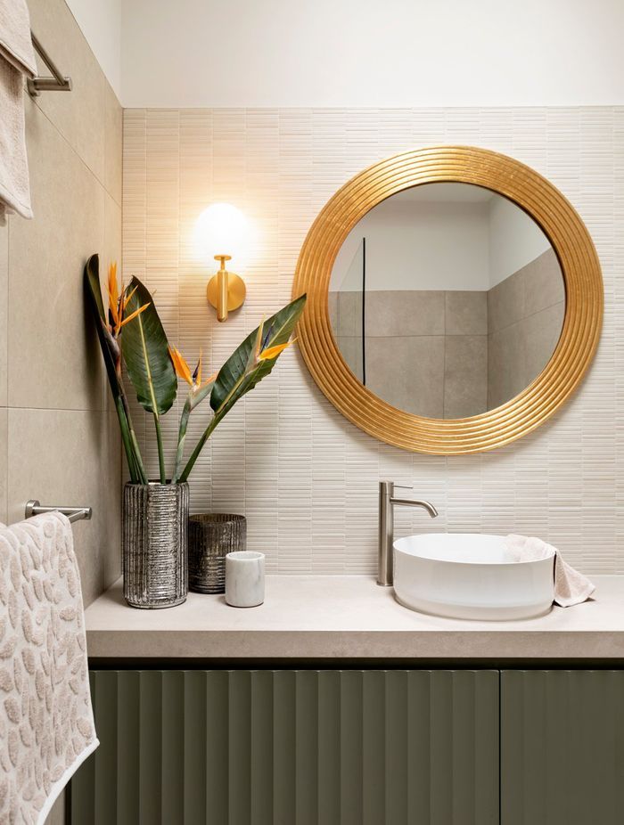 Unique mirrors can play a key role in a small bathroom renovation project.