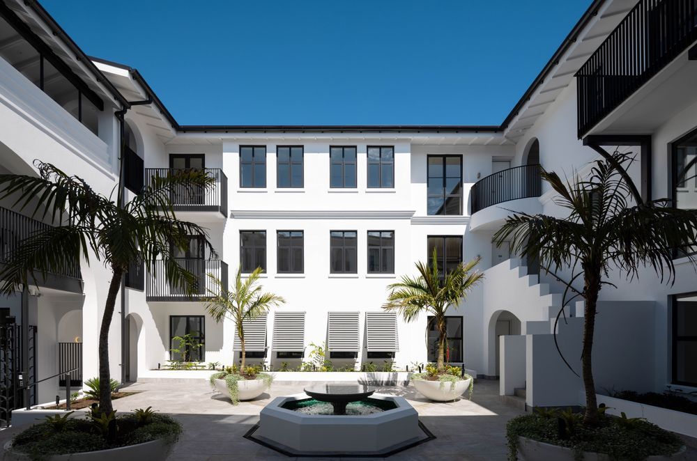 The courtyard.
