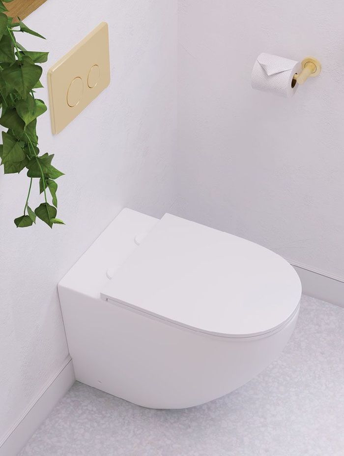 The whisper-quiet, rimless Tornado flush, is just one of the great features of the Koko Wall Faced Toilet Suite.