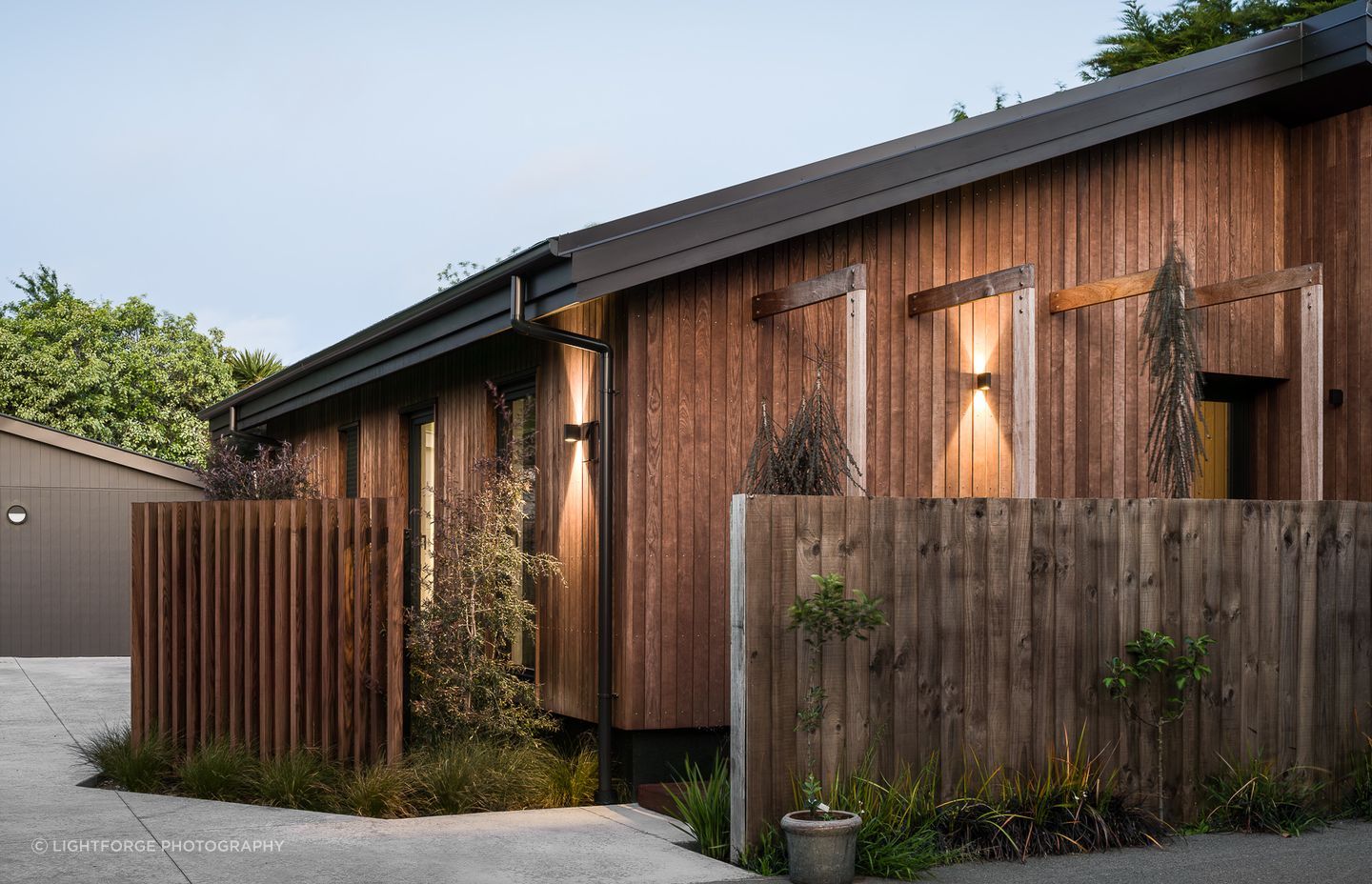 Dryden WoodOil in Walnut enhances the cladding's natural grain and tonal variation.