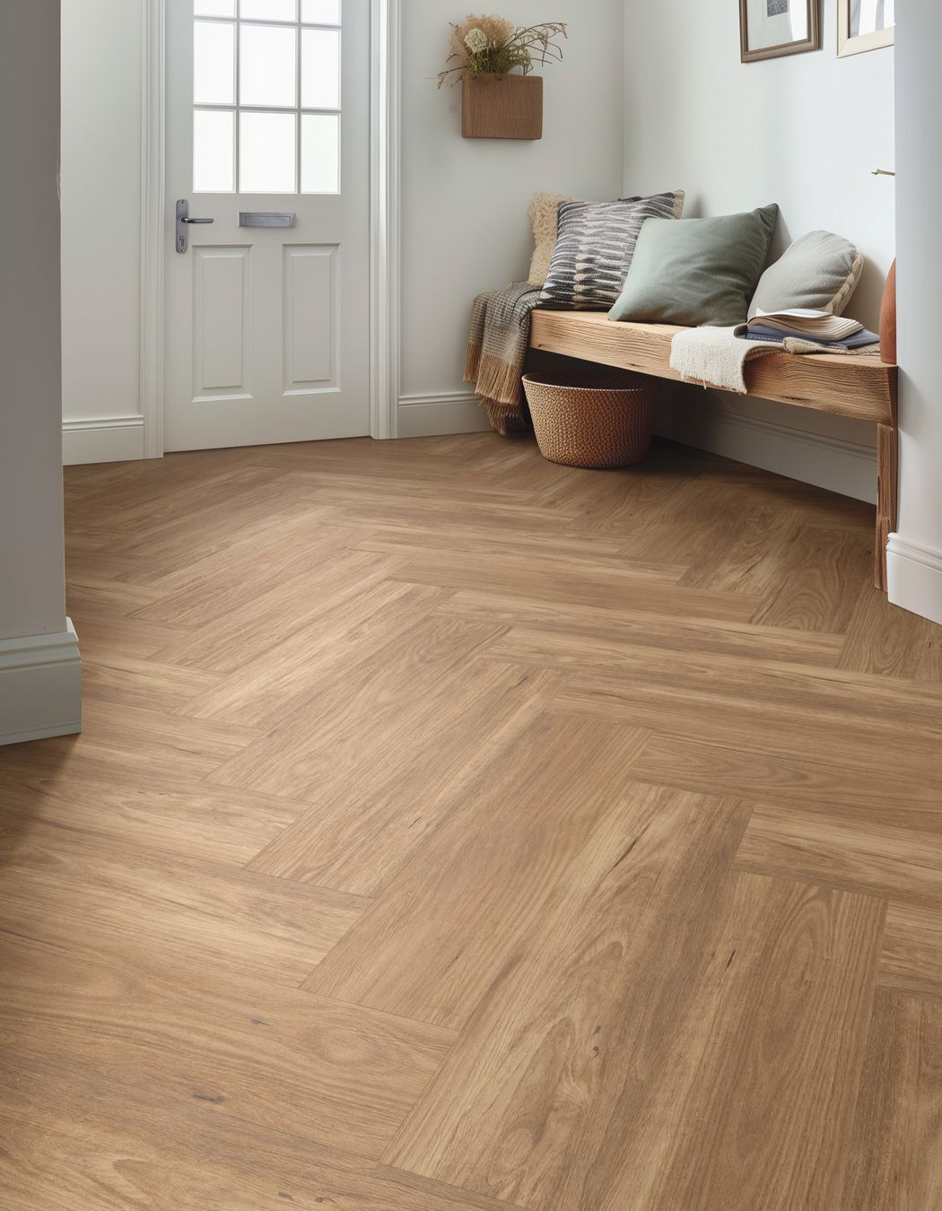 A parquet-style lay elevates this vinyl flooring from Andersens.