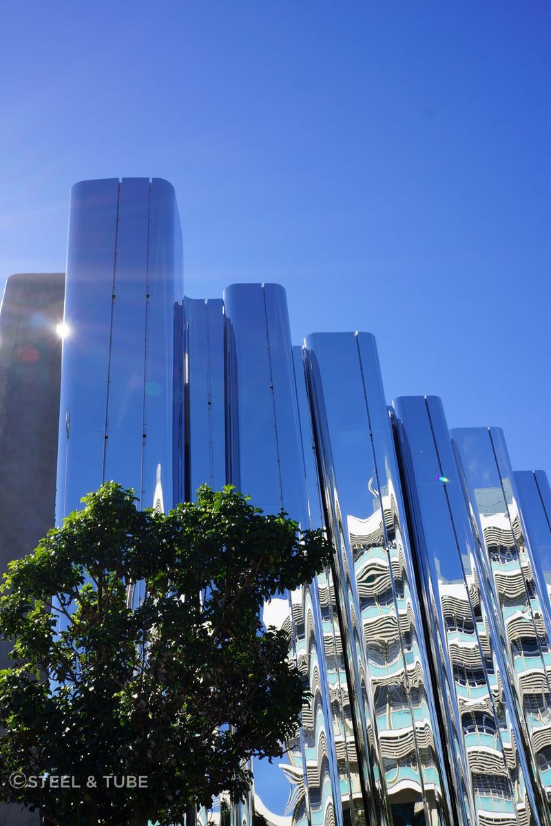 The Len Lye Centre's Rimex façade was designed to imitate a colonnade.