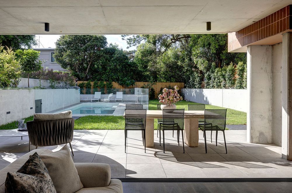 A delightful an entertaining area can be found at the rear of the property - Photography: Brett Boardman