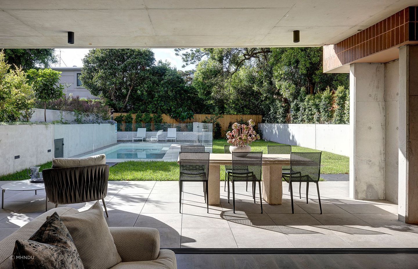 A delightful an entertaining area can be found at the rear of the property - Photography: Brett Boardman