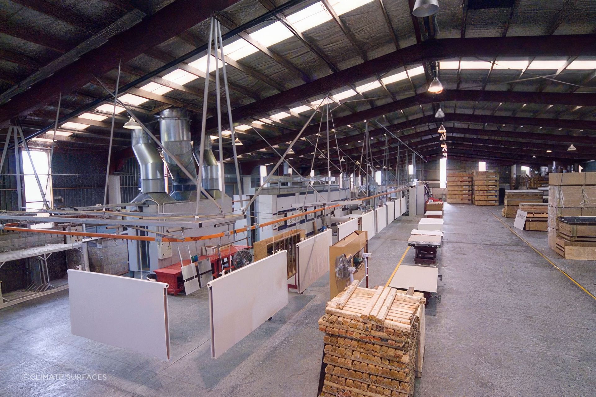 Climate Surfaces now manufactures all powder coating material themselves, enabling them to recycle waste powder back through the production line and divert over 10 tonnes of waste from landfills annually.