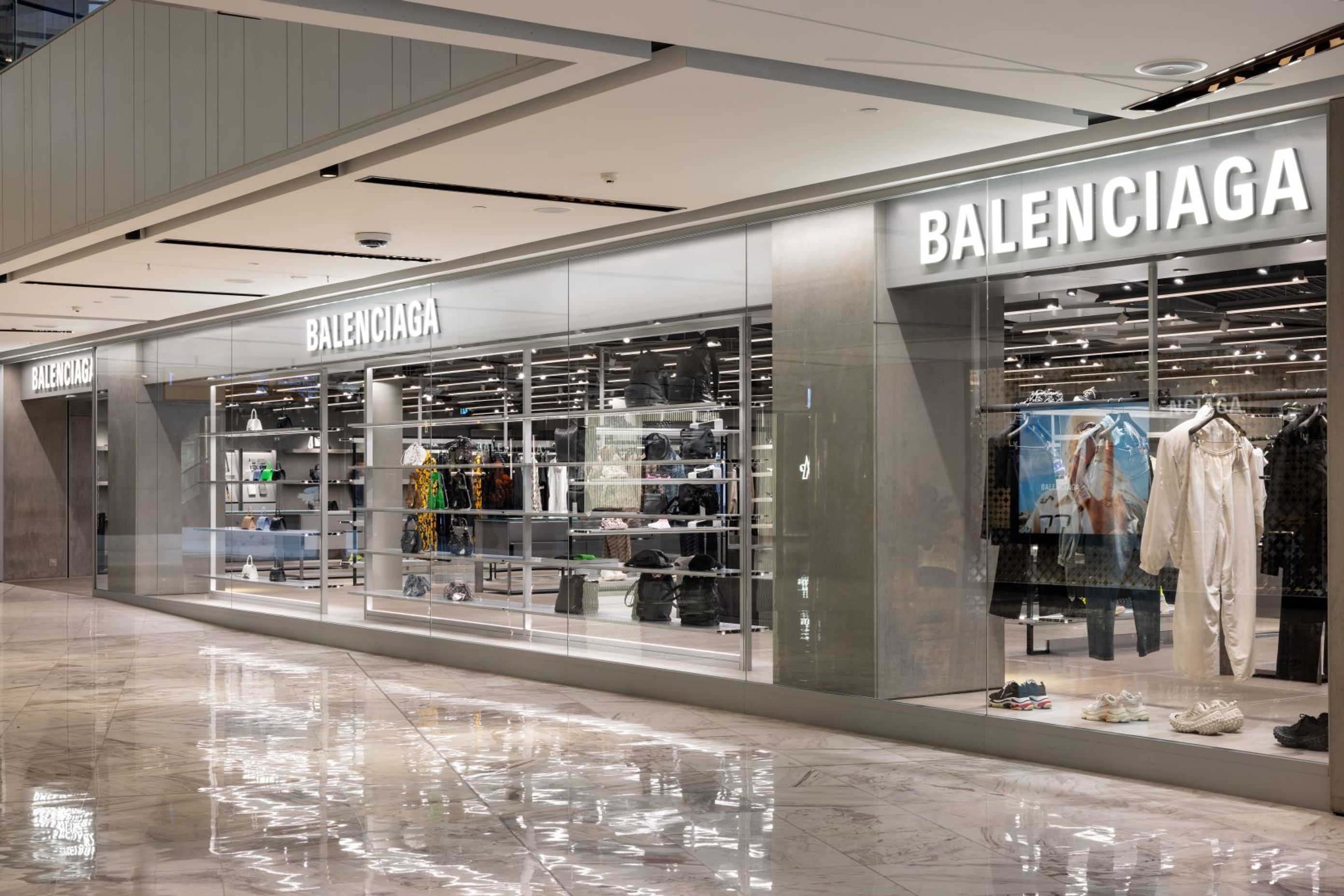 Balenciaga store fit-out by Dimension Shopfitters.