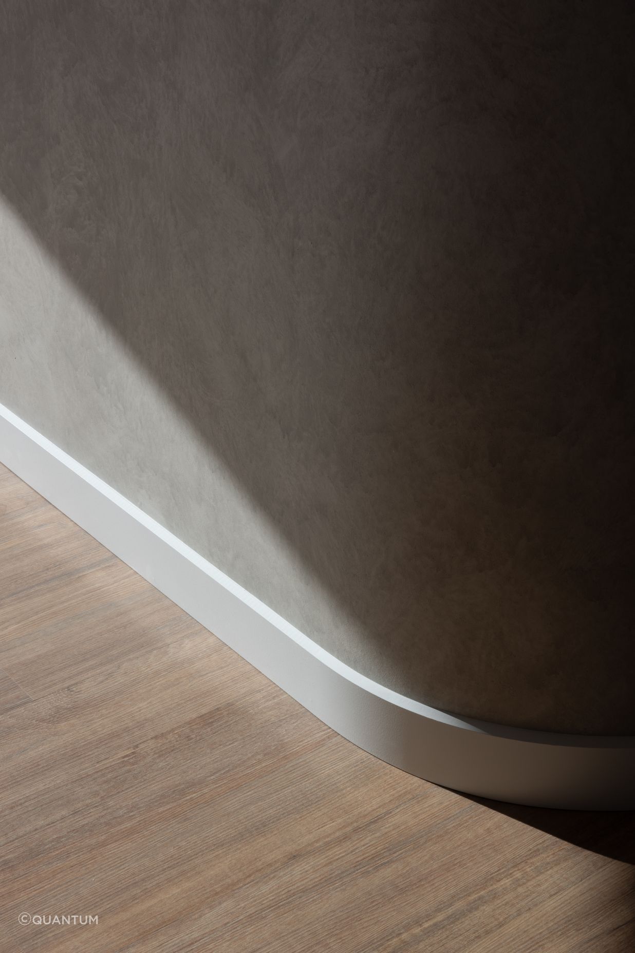 Paired with a monochromatic palette of white, black, stone, and concrete, the WISE Wood is an excellent antidote to the cool tones.