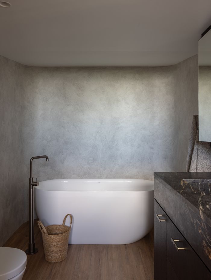 WISE Wood's soft grain and balance of honey and ashy hues add warmth to the space in both colour and texture.