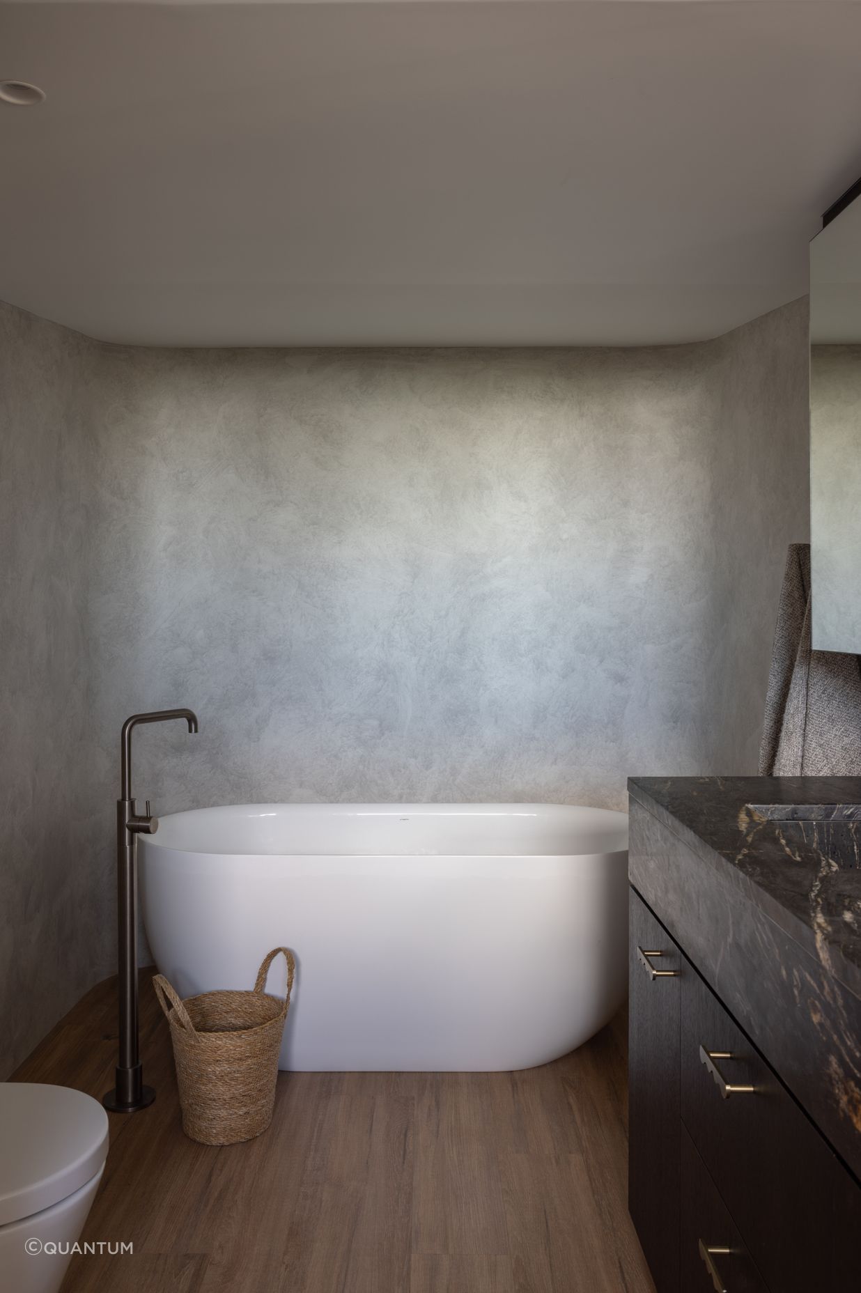 WISE Wood's soft grain and balance of honey and ashy hues add warmth to the space in both colour and texture.