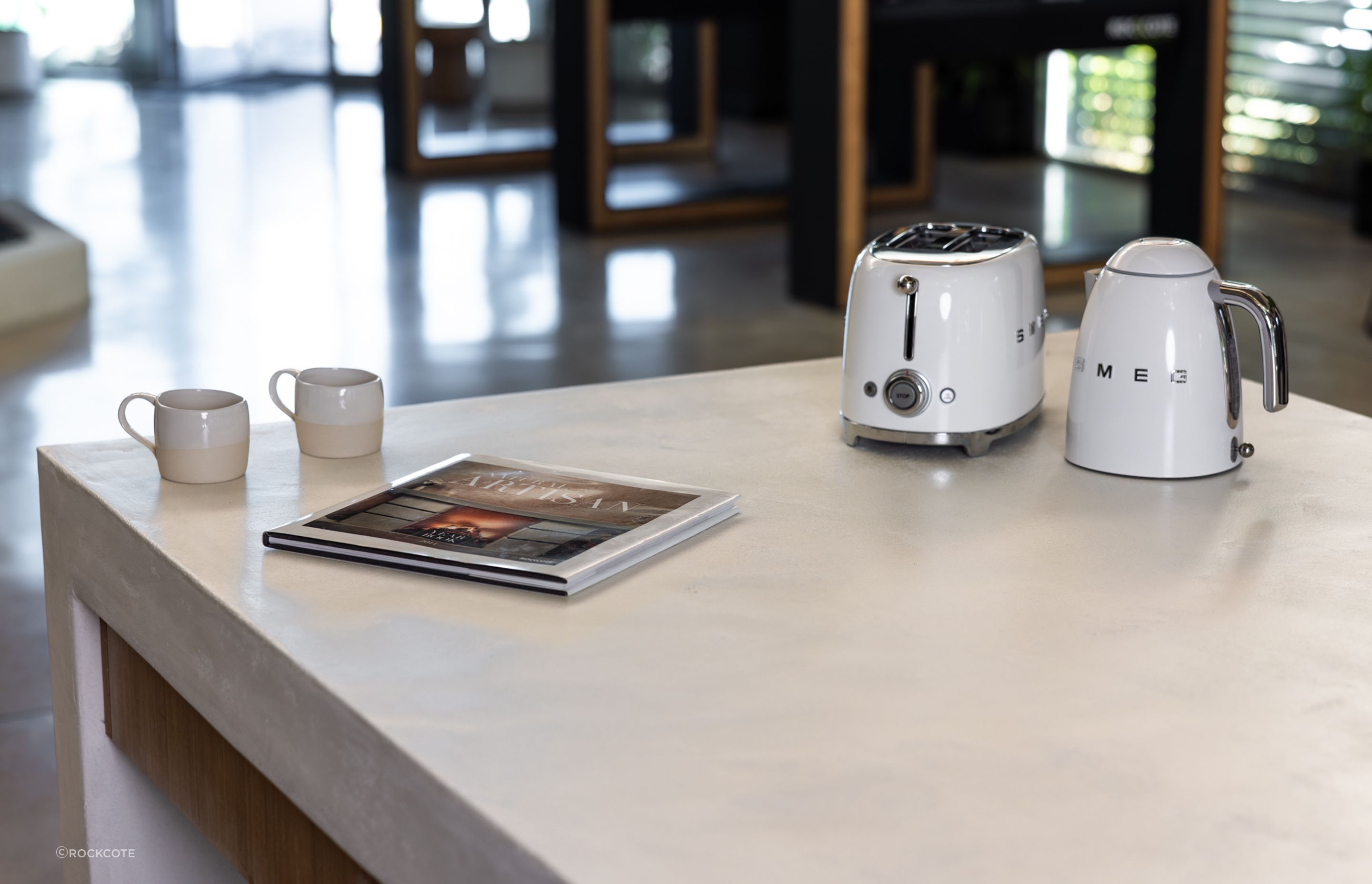 MicroStone offers bespoke finishes from sleek, smooth surfaces to more organically imperfect, coarse textures.