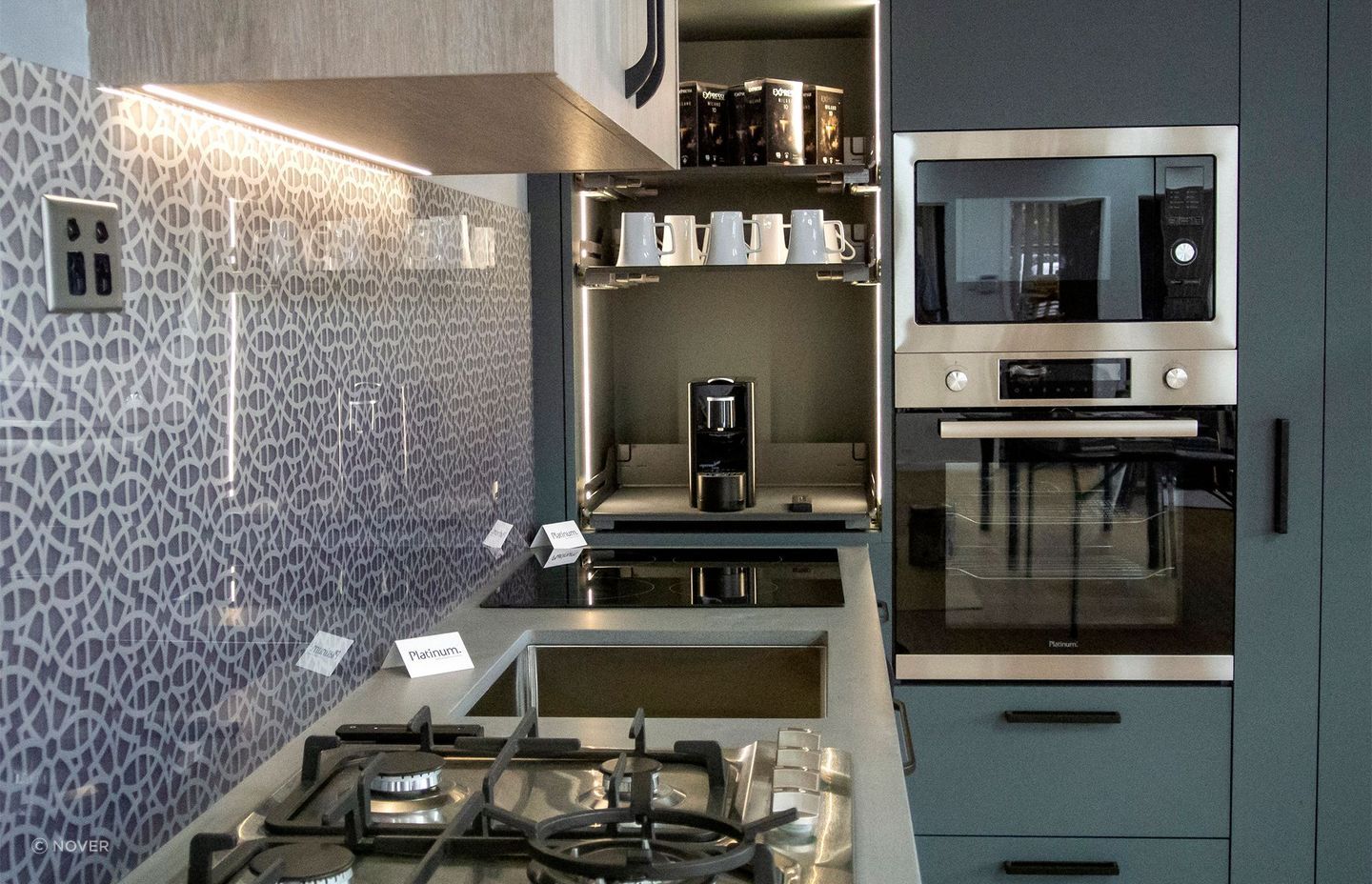 Illuminate your kitchen in style with Nover's neon lighting solutions