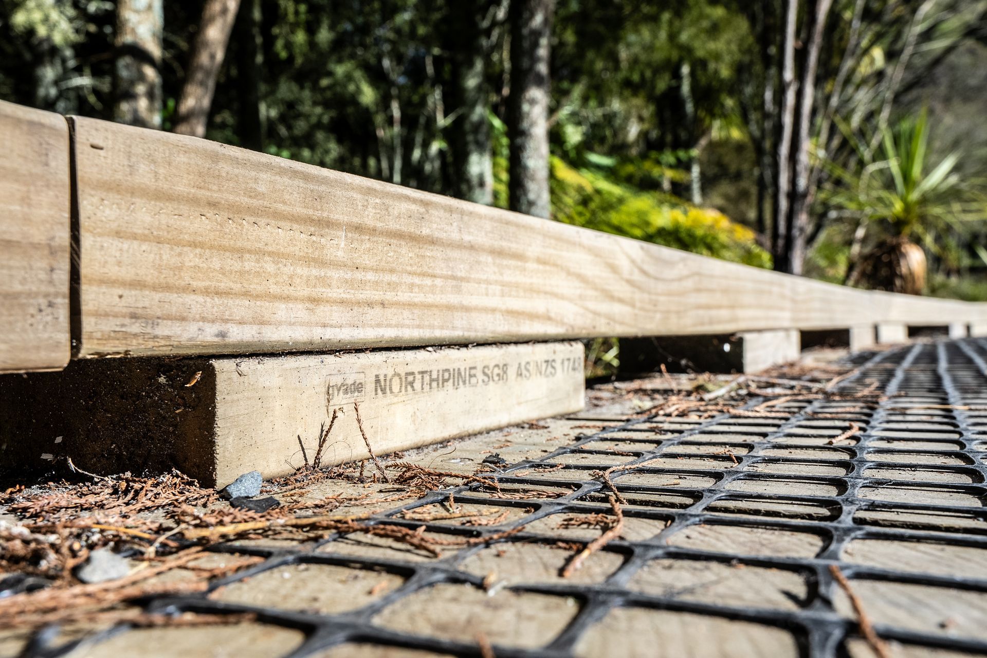 On some parts of the walkway access was tricky, requiring materials to be helicoptered in.