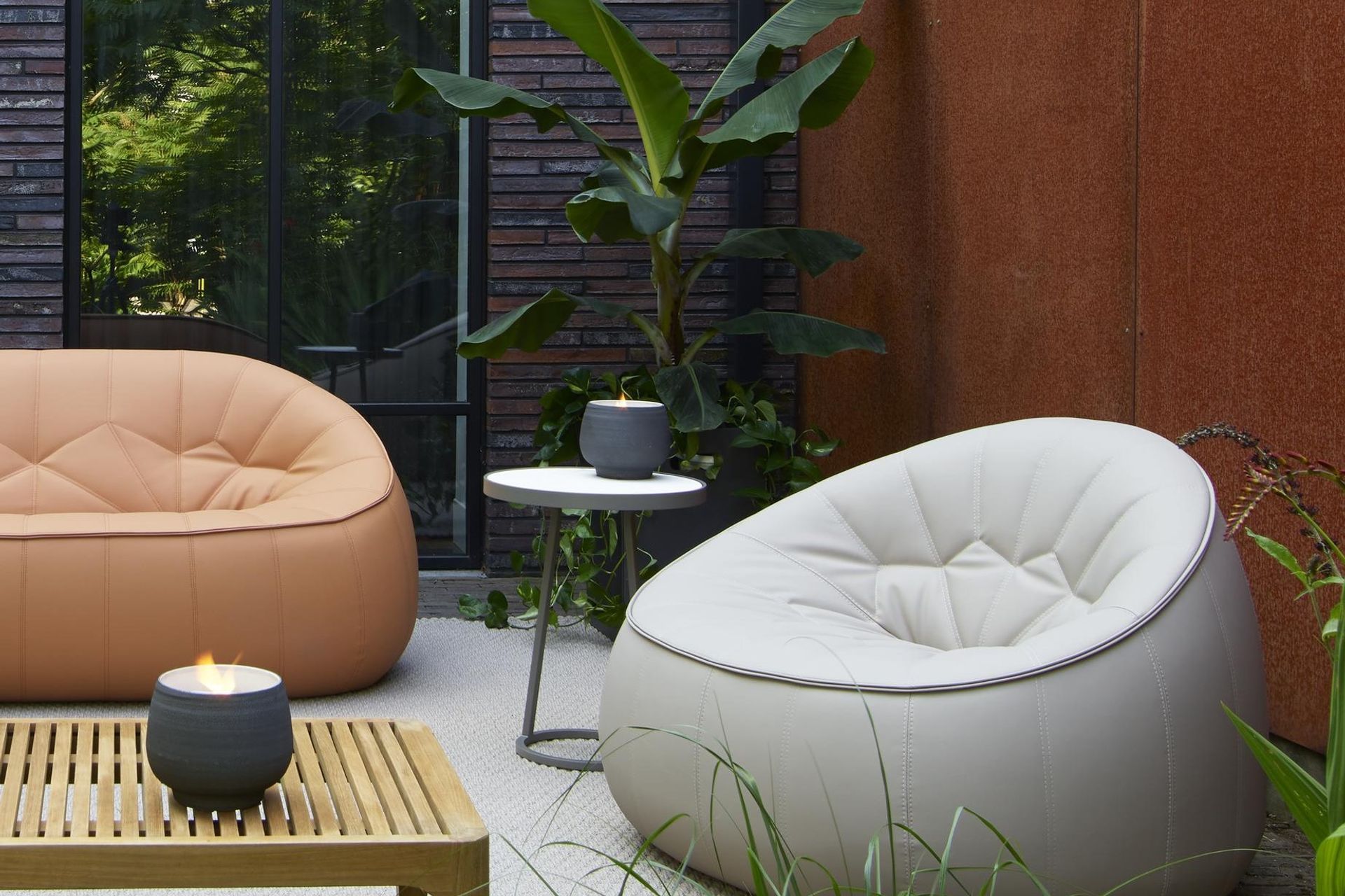 Inspired by a hotel design concept in Marrakech, the Outdoor Ottoman by Noé Duchafour-Lawrance offers unparalleled comfort.