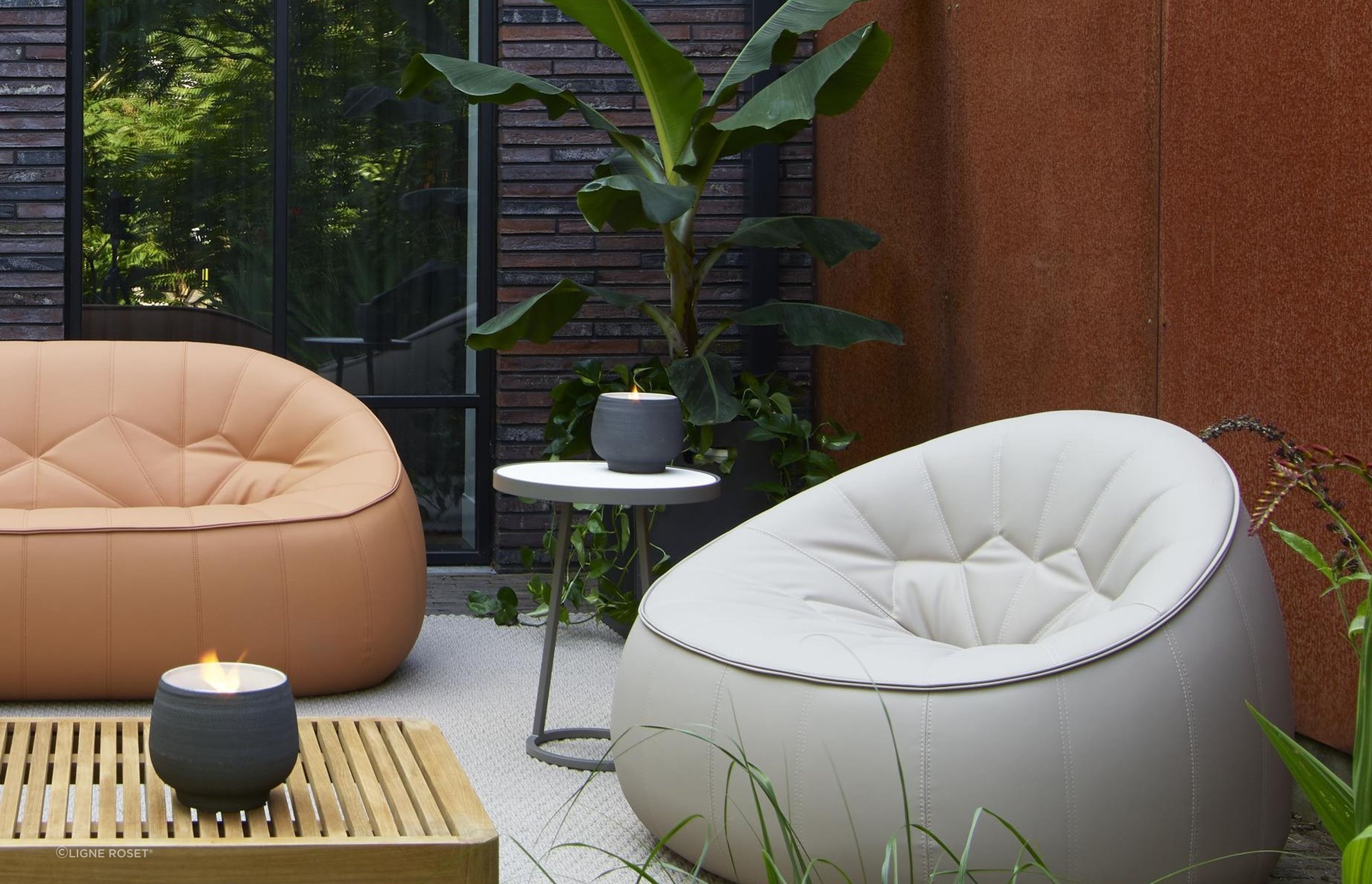 Inspired by a hotel design concept in Marrakech, the Outdoor Ottoman by Noé Duchafour-Lawrance offers unparalleled comfort.