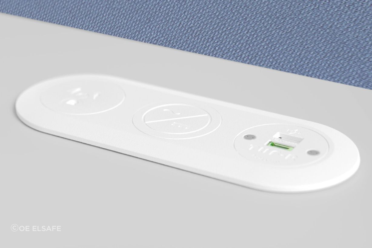 PIP3 in white, flush mounted for a minimalist finish