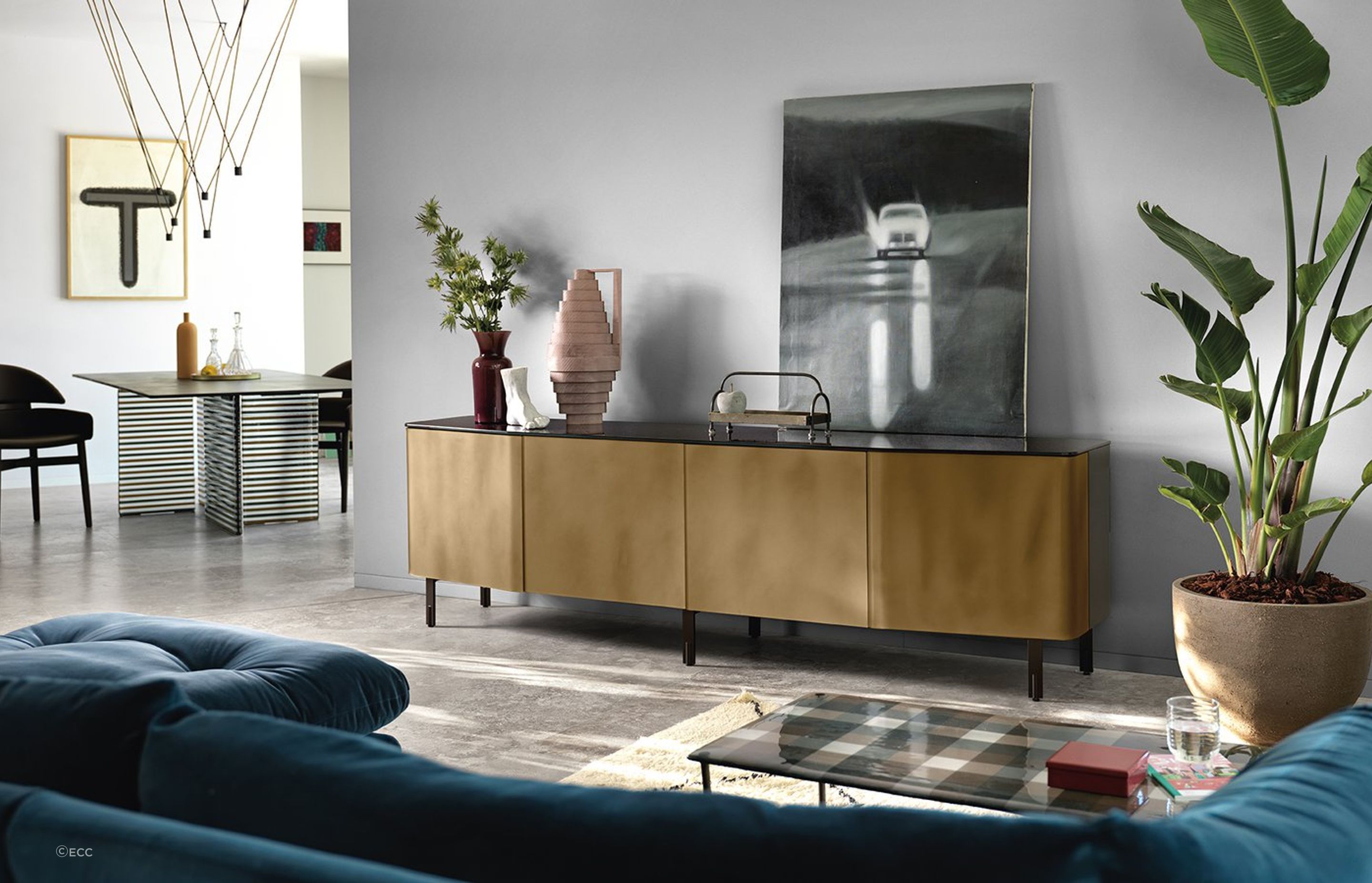 Sideboards and buffets can also be statement pieces like the beautiful ECC Plana Cupboard by Fiam.