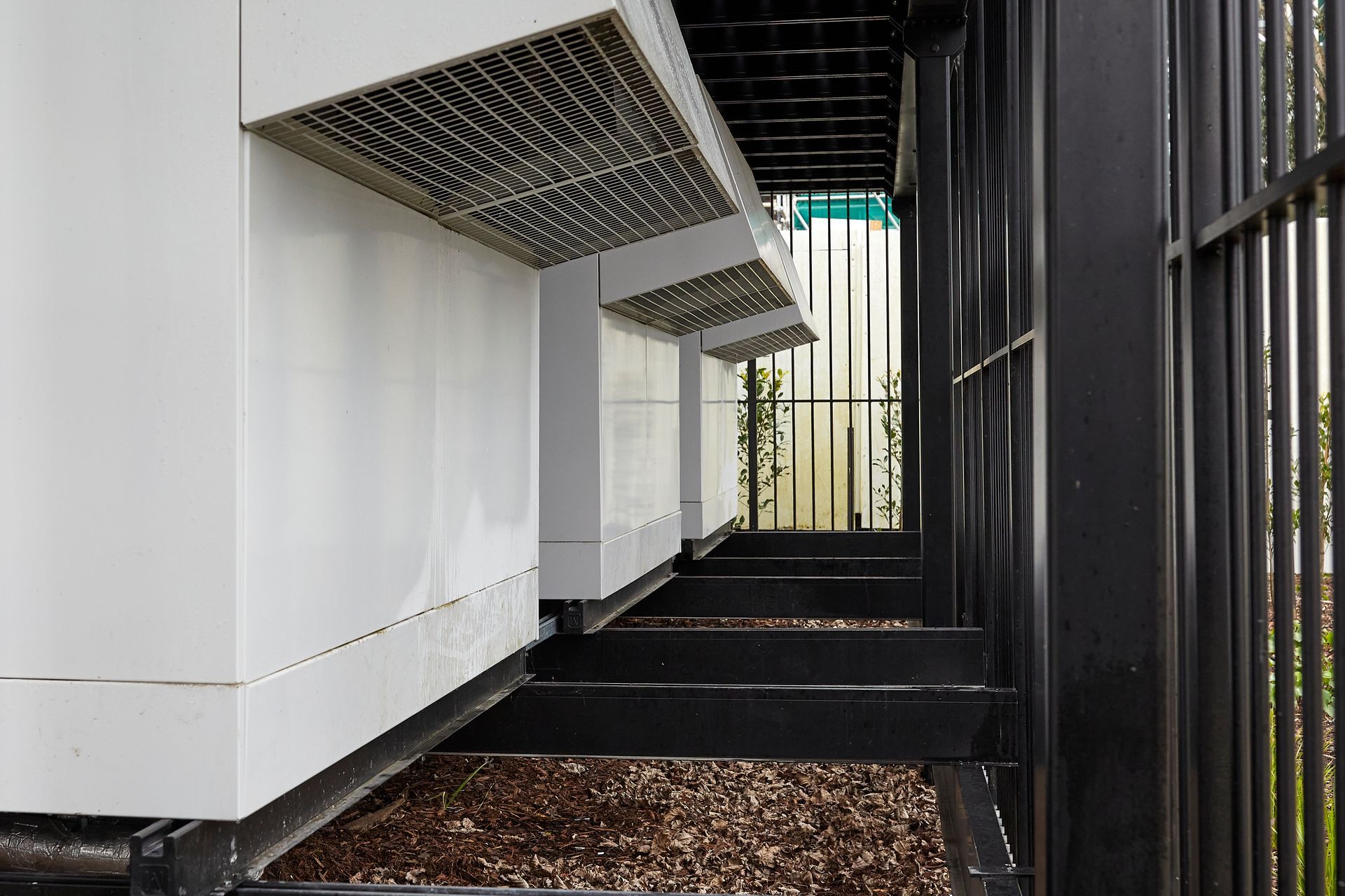 The system is vented to the outside.