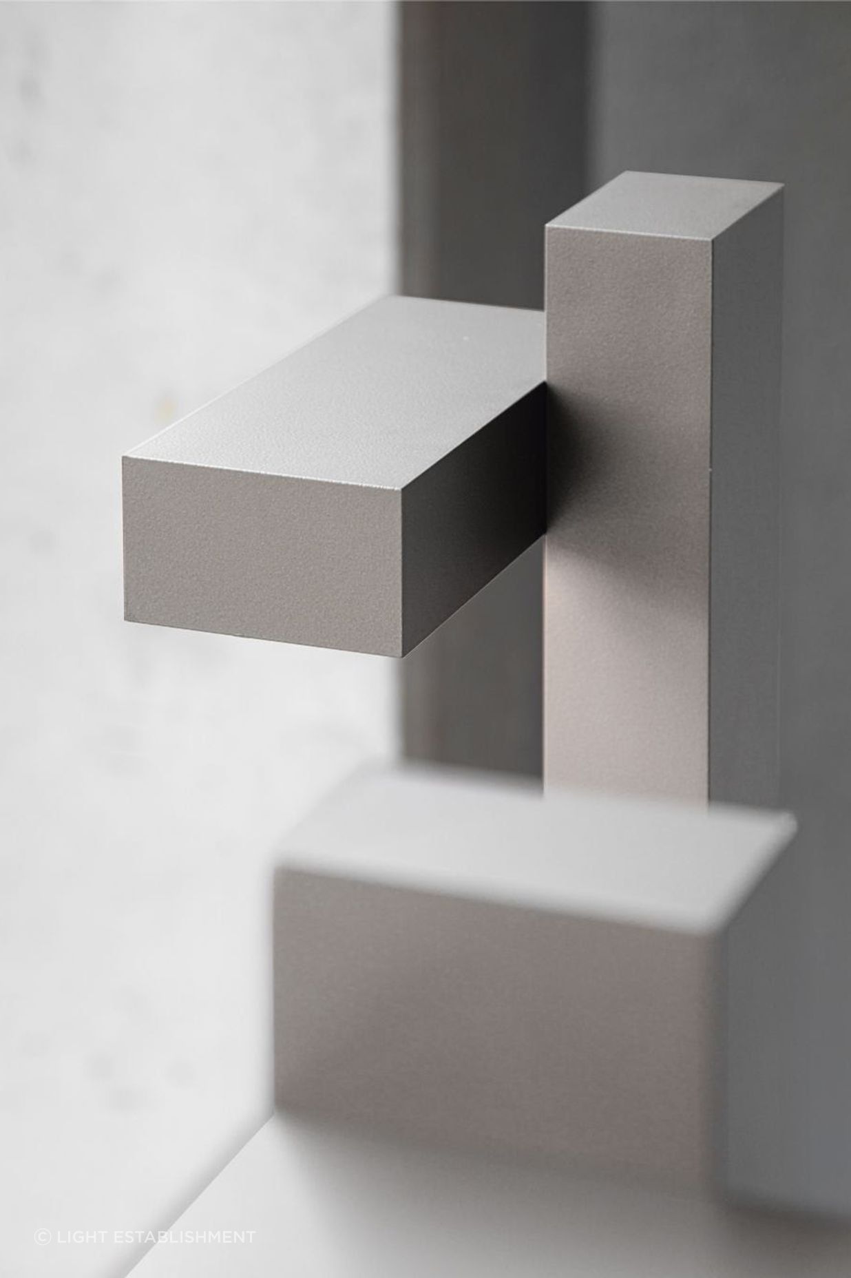 Delta Light's Polesano Bollard is also available in a range of finishes, seen here in Alu Grey...