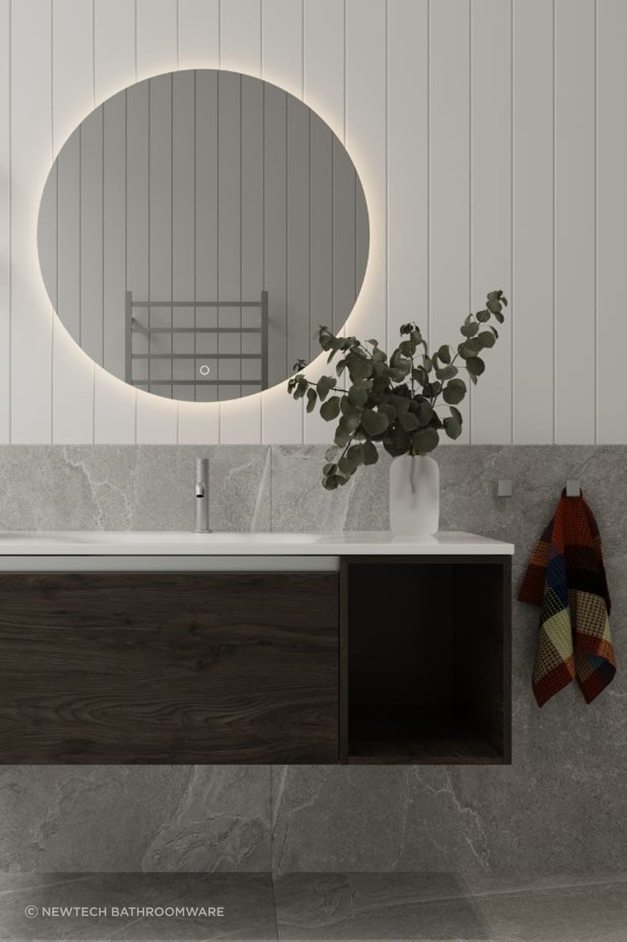 The Savanna Wall Vanity in shade 'Fumed Oak'