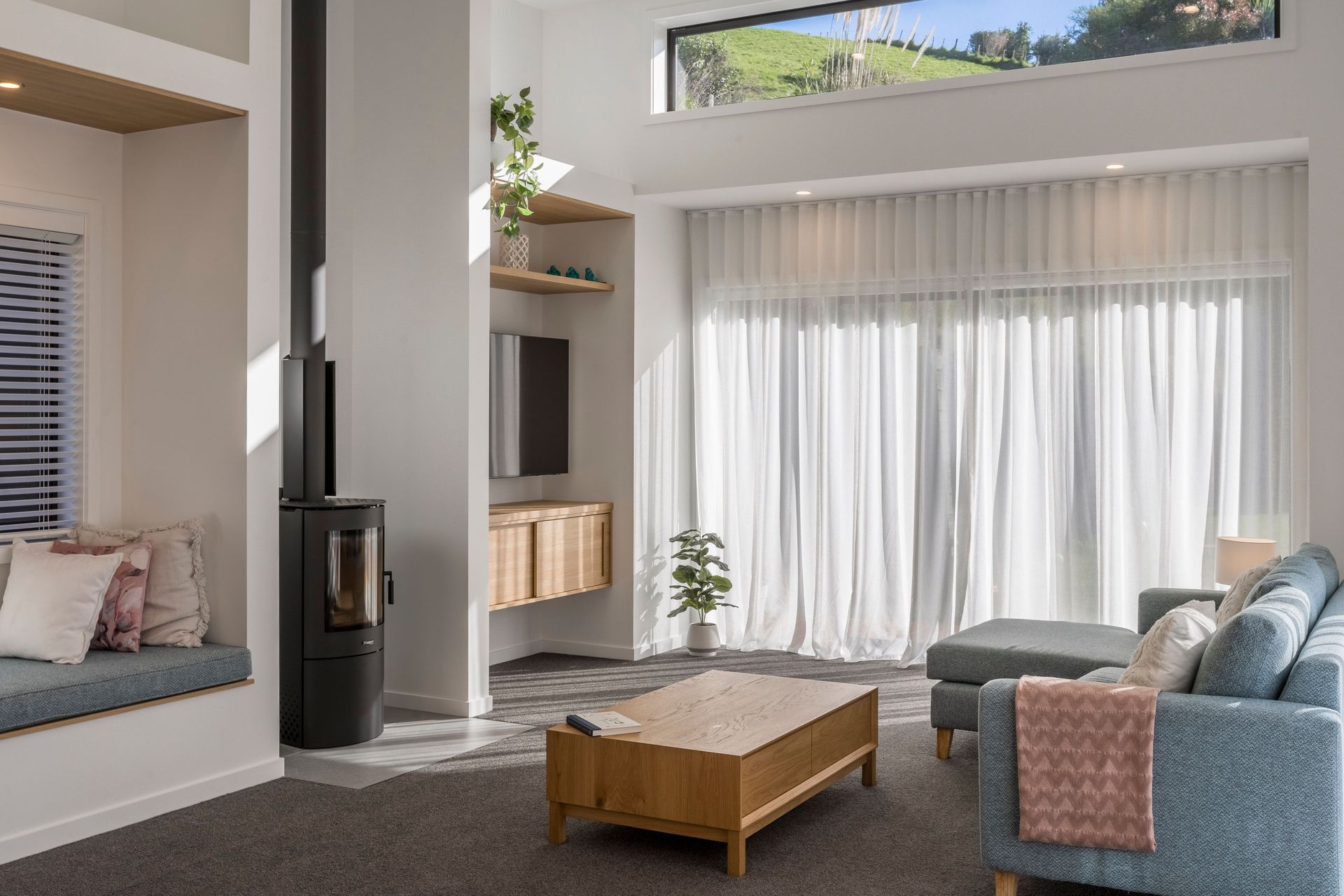 The living wing of the house is spacious, ensuring enough room for the large family.