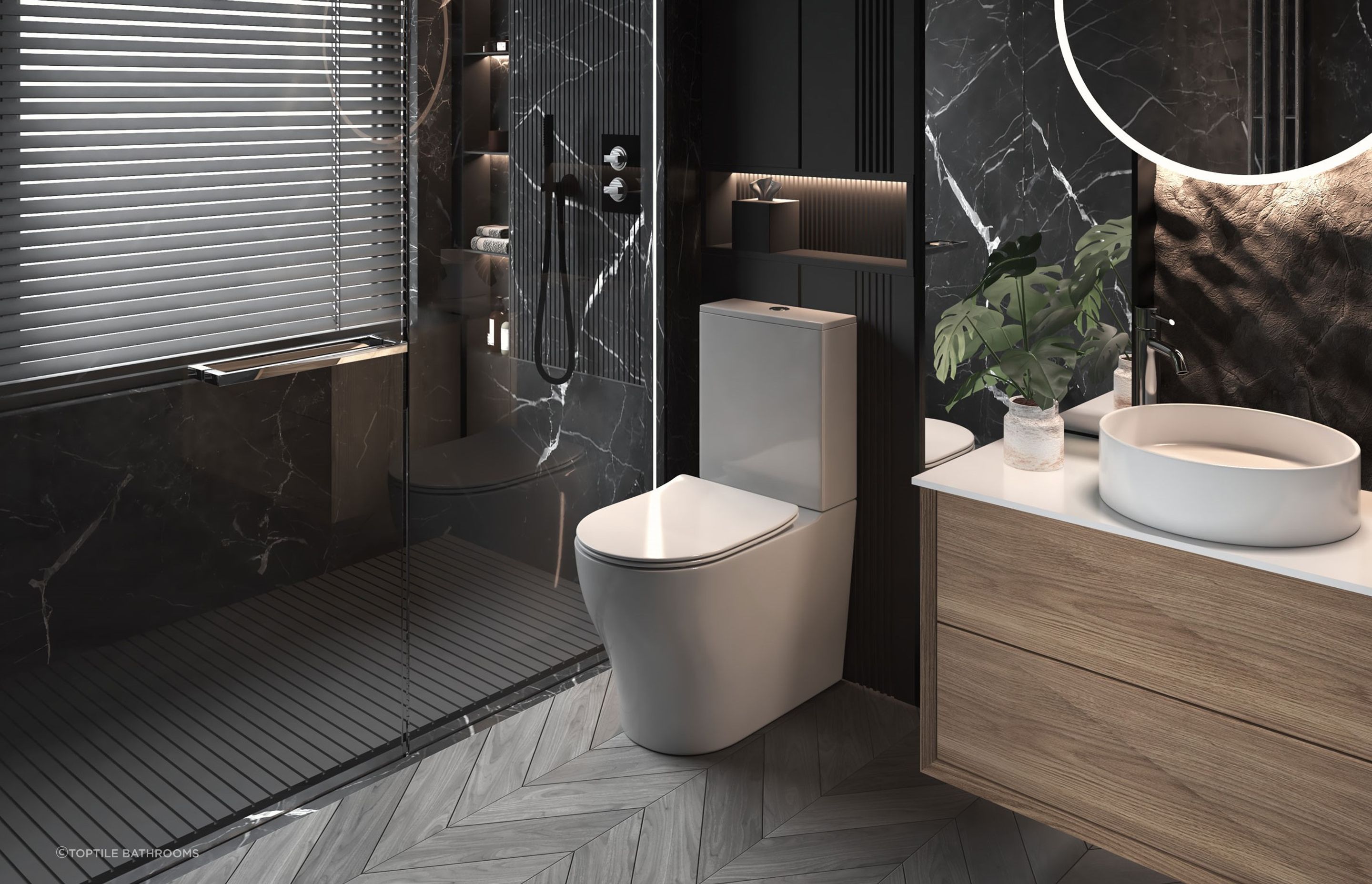 The ultra quiet flush feature of the Rimfree Duron T1 Toilet Suite is just one of its game-changing features.