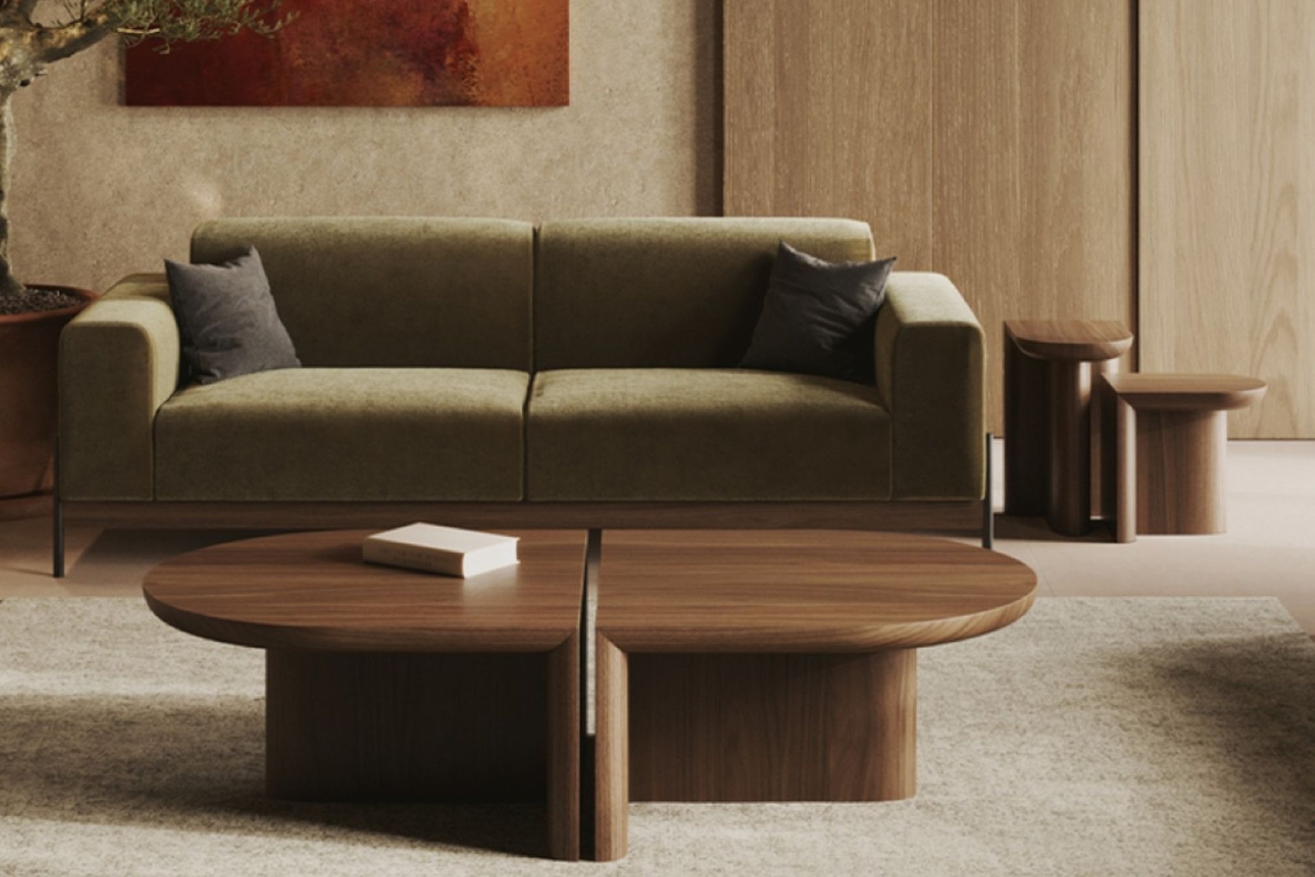The Re-Form Side Table from Craftbuilt can be matched with complementary pieces for a seamless look.